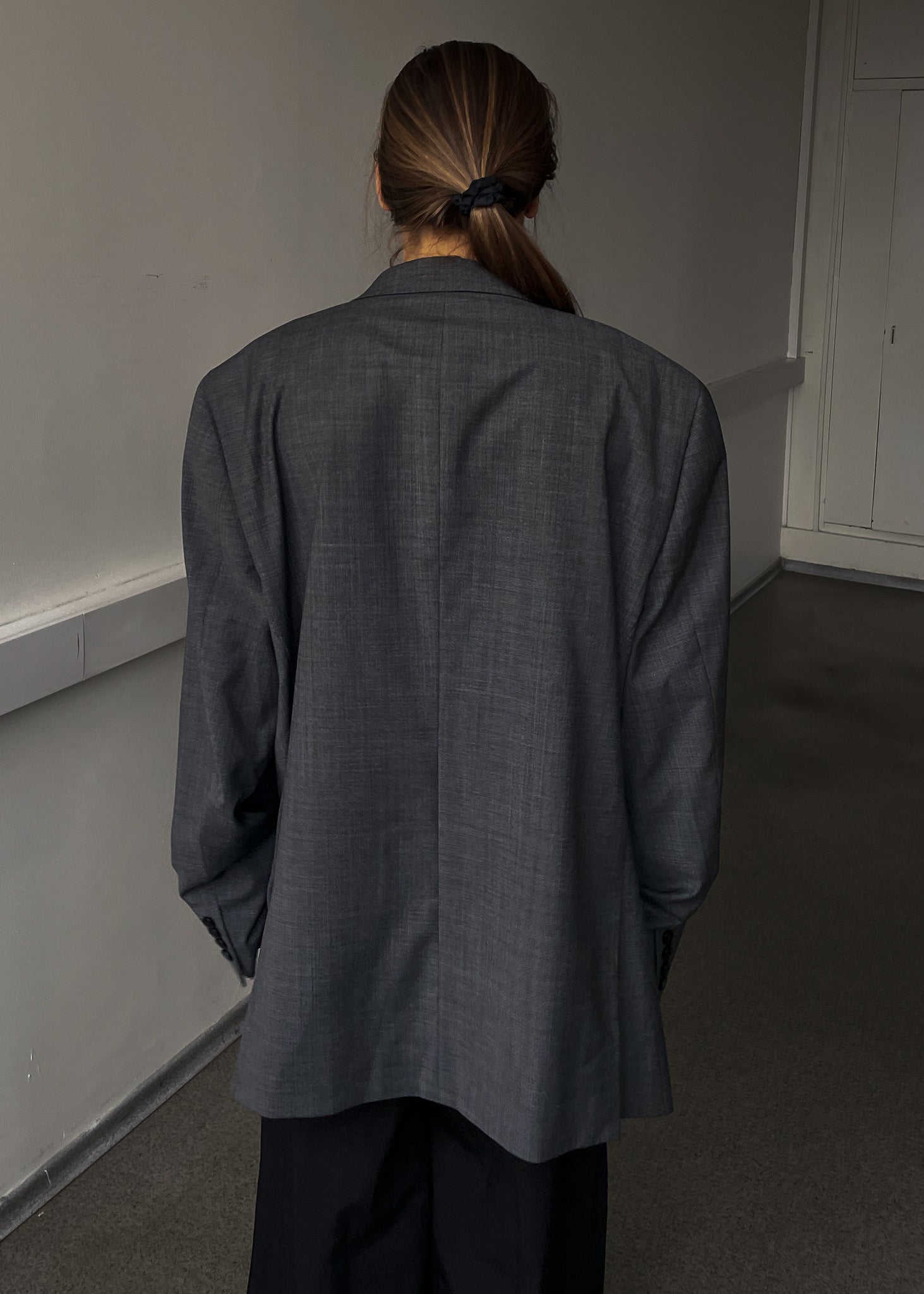 Vintage Grey Oversized Blazer