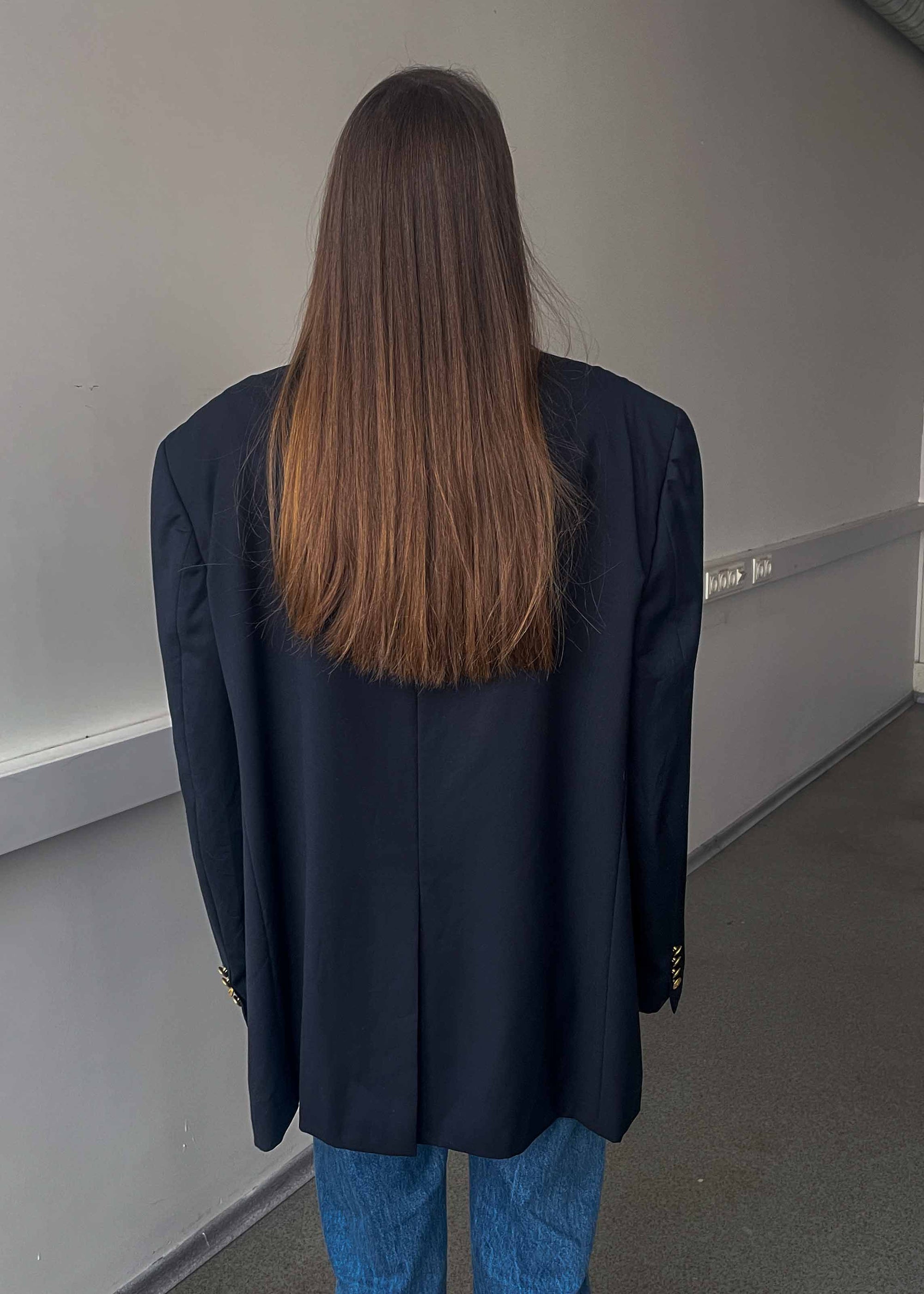 Vintage Navy Blue 100 % WOOL Blazer Chaps by RALPH LAUREN