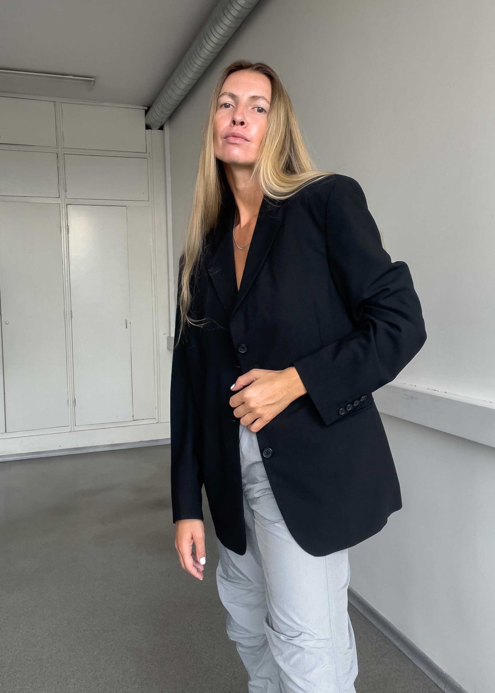 Vintage Black Oversized Blazer