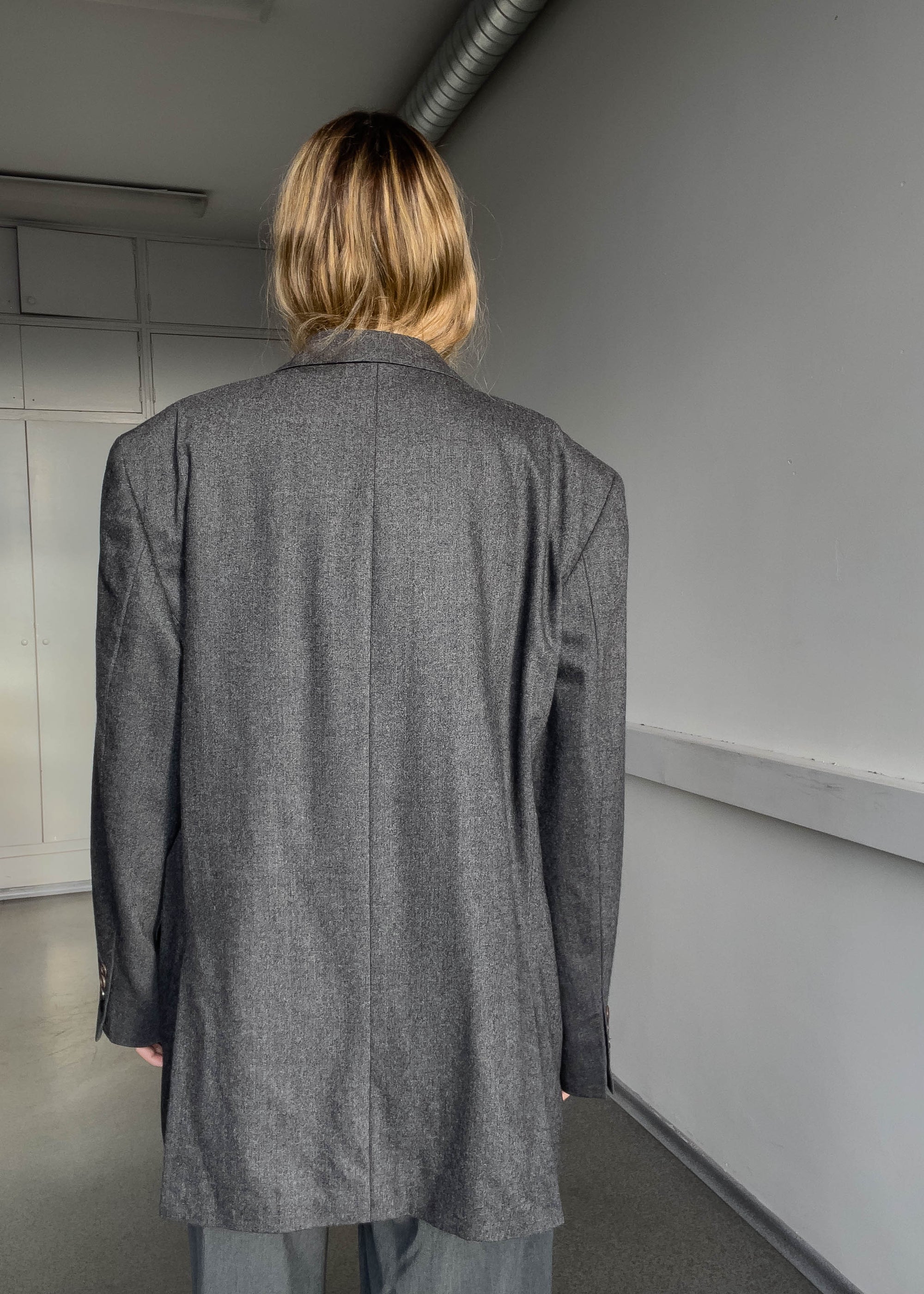 Vintage Grey Oversized Blazer