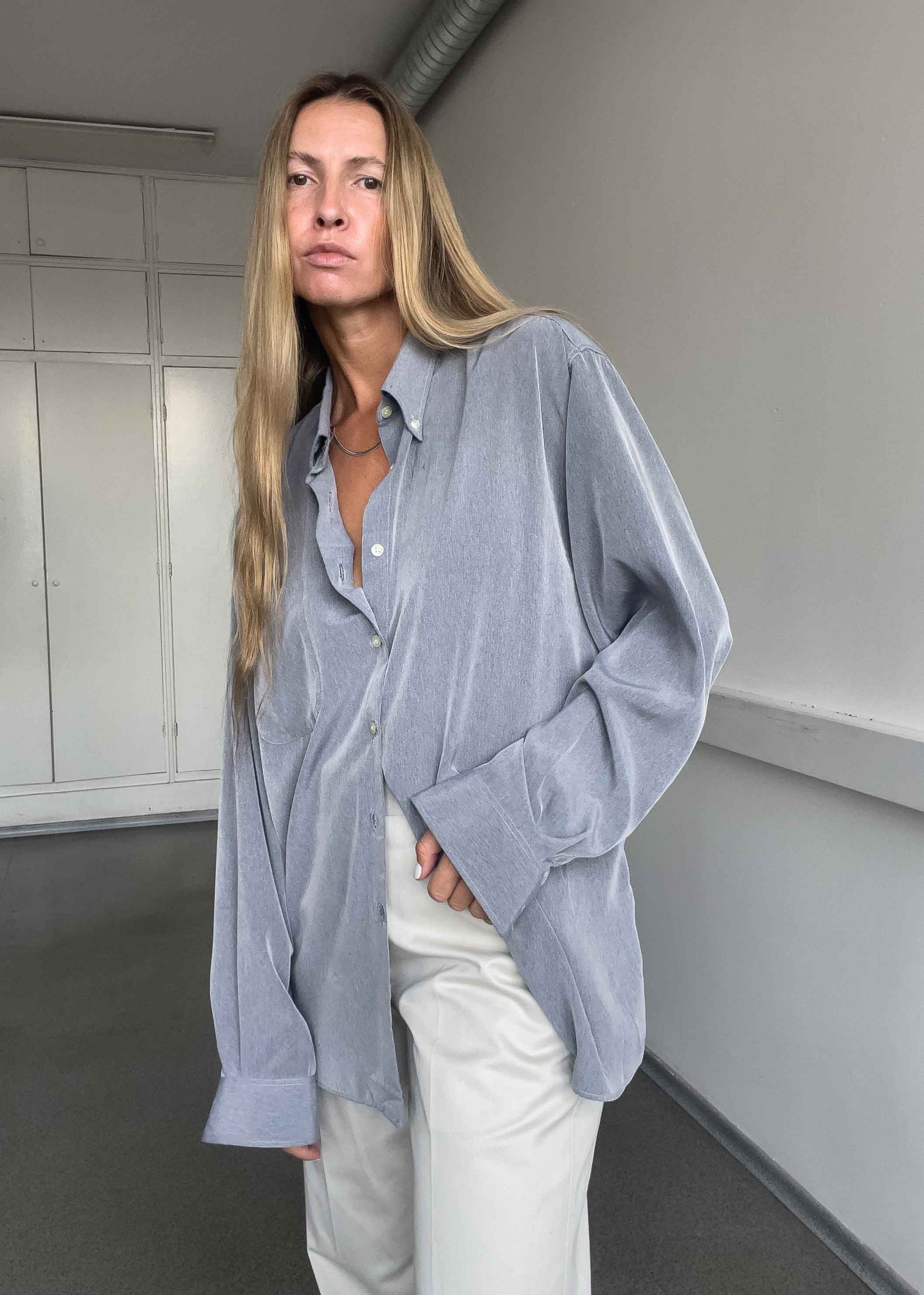 Vintage Grey Oversized Shirt