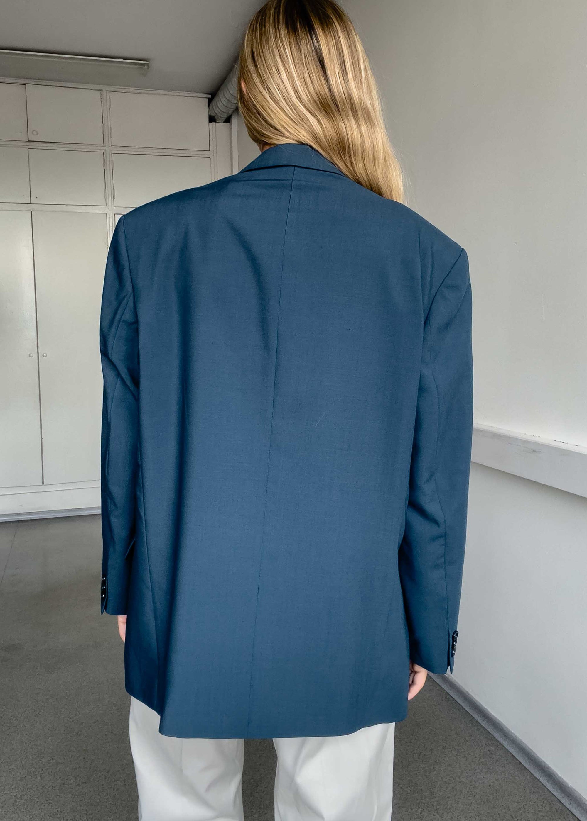 Vintage Turquoise Oversized Blazer