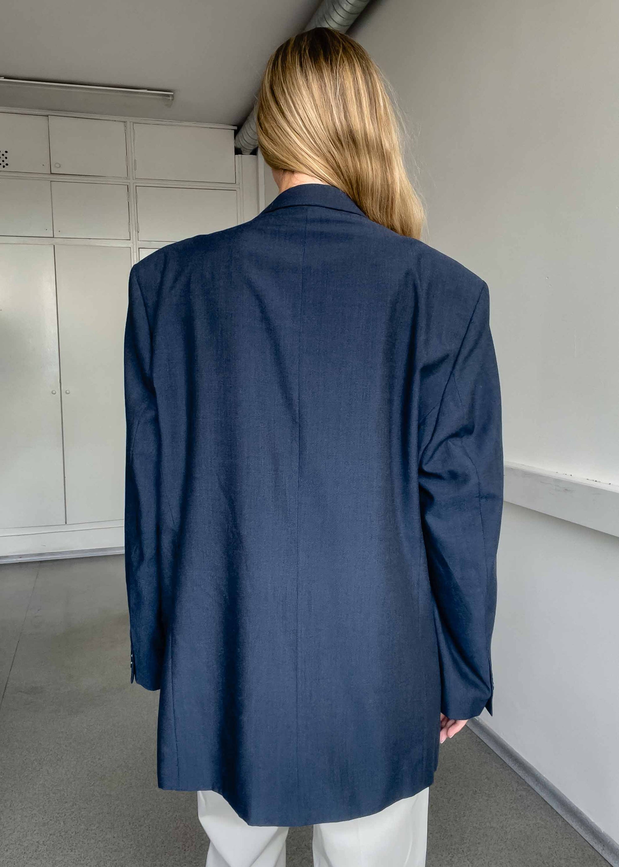 Vintage Blue Oversized Blazer