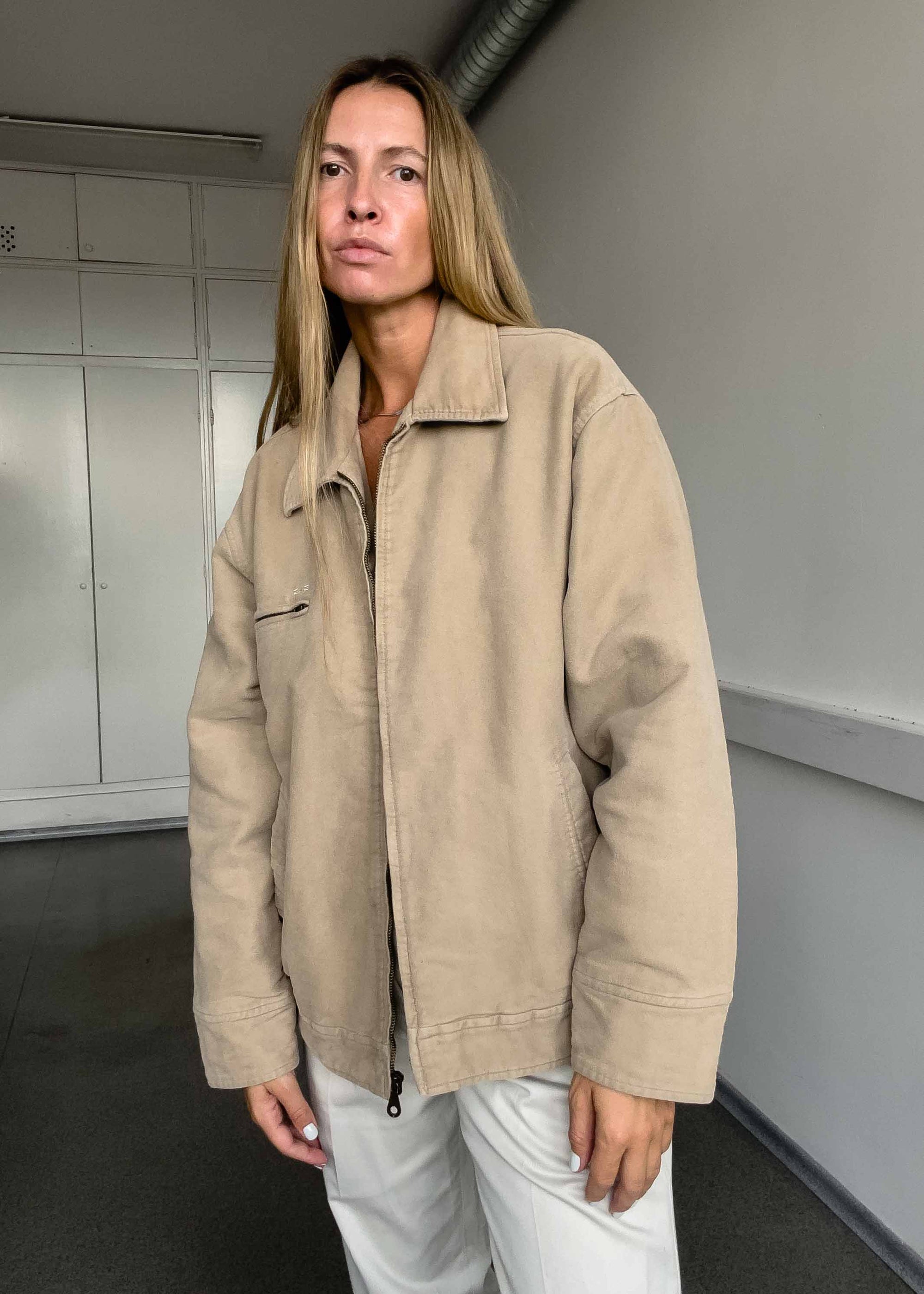 Vintage Beige Velvet Jacket