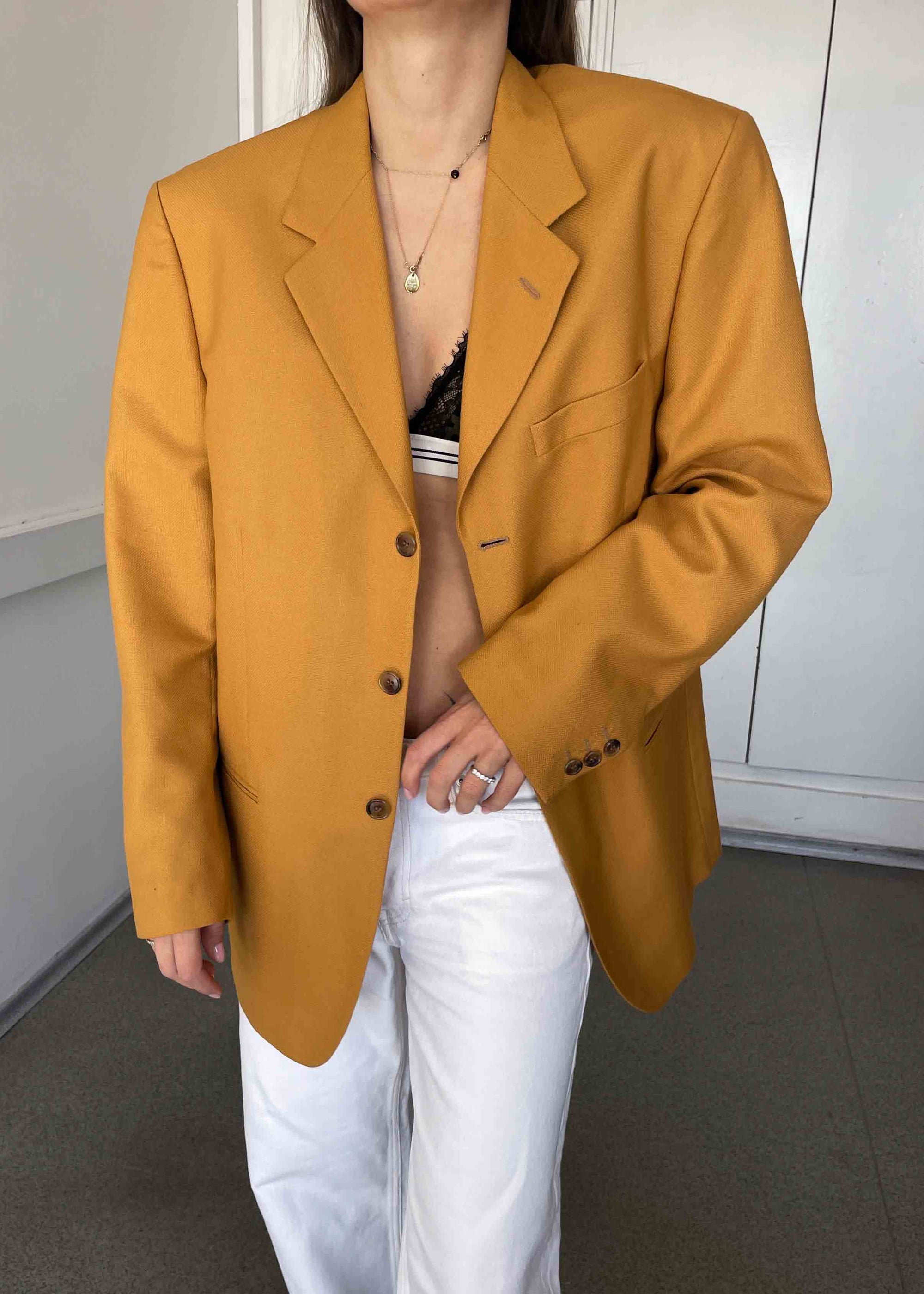 Vintage Orange Oversized Blazer