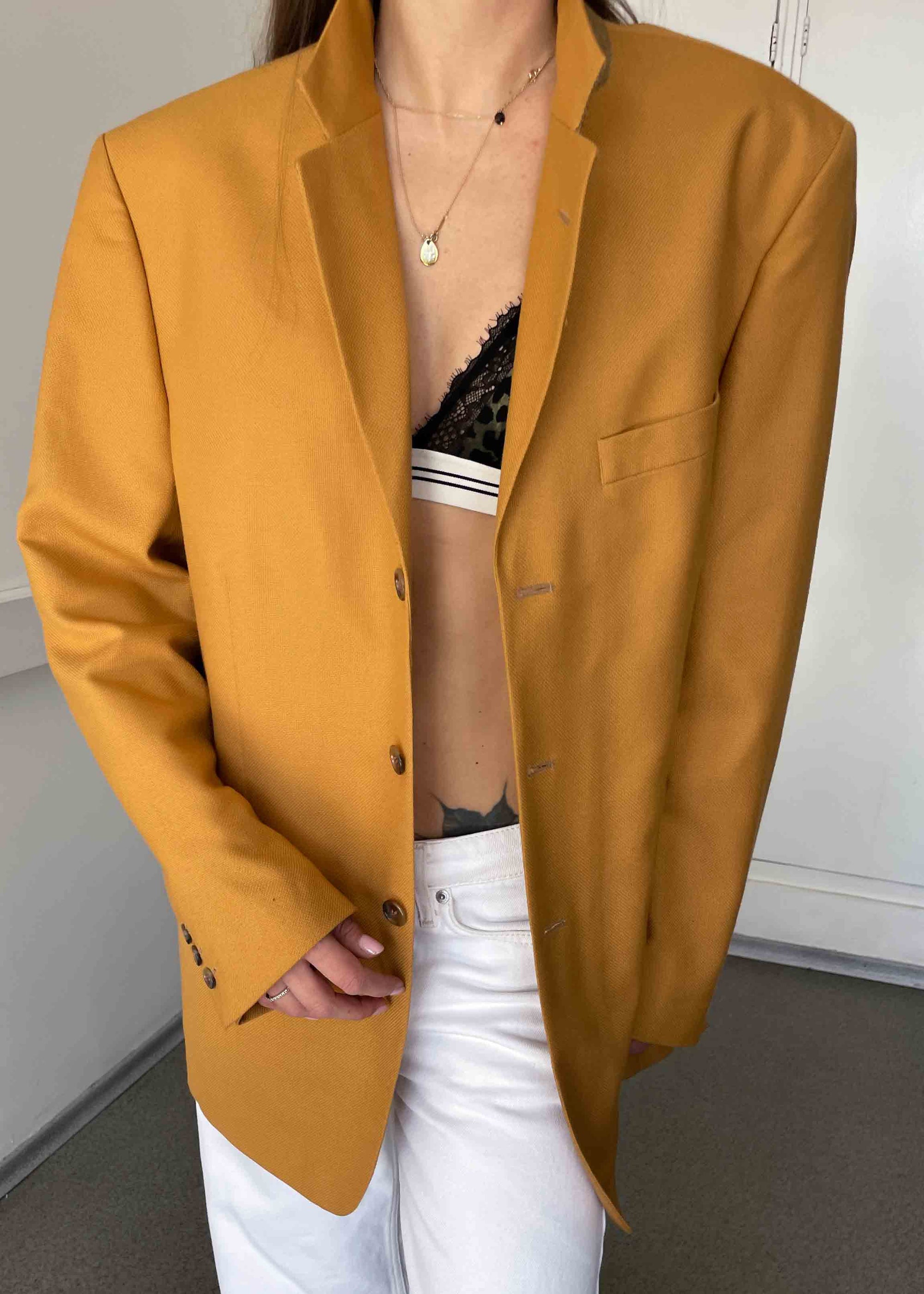 Vintage Orange Oversized Blazer