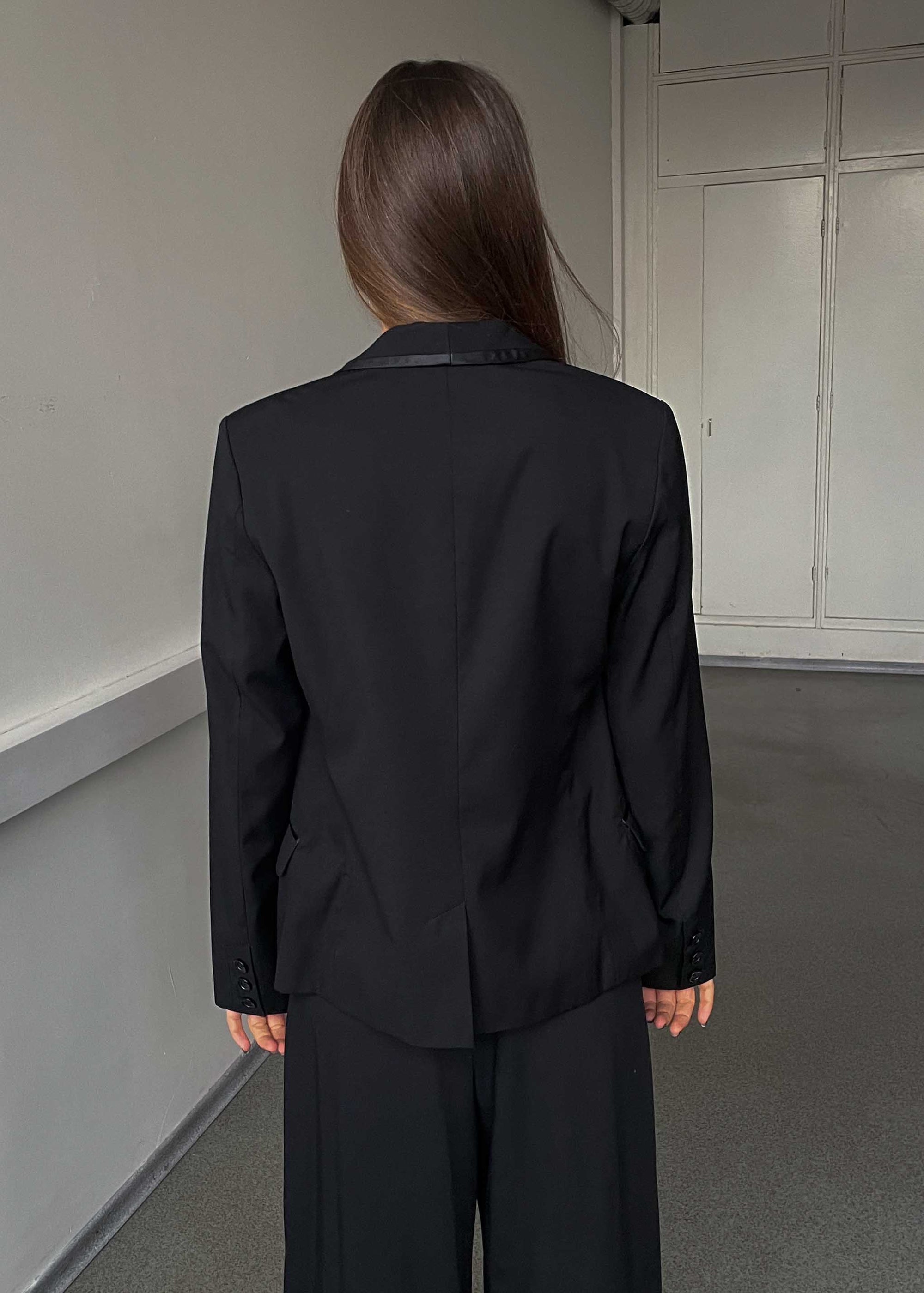 Vintage Black Fitted Festive Blazer