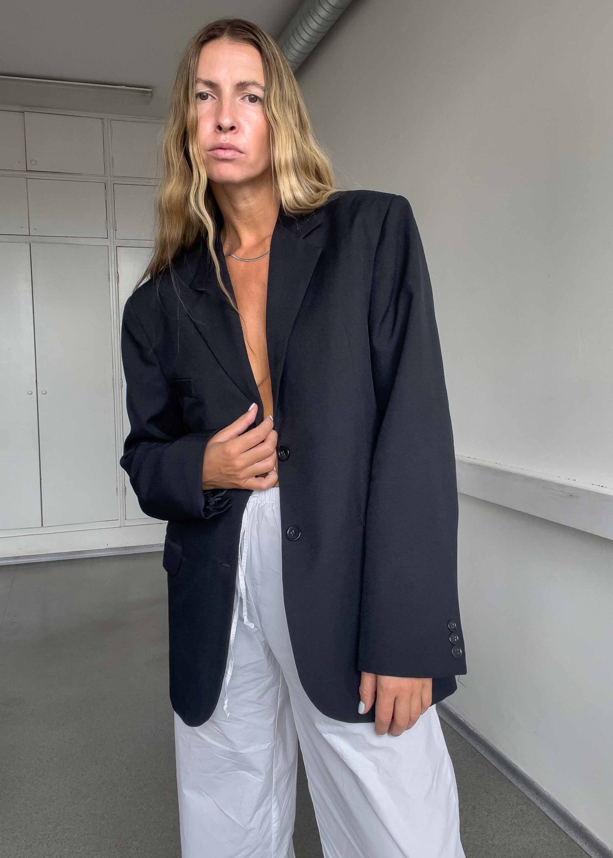 Vintage Black Oversized Blazer