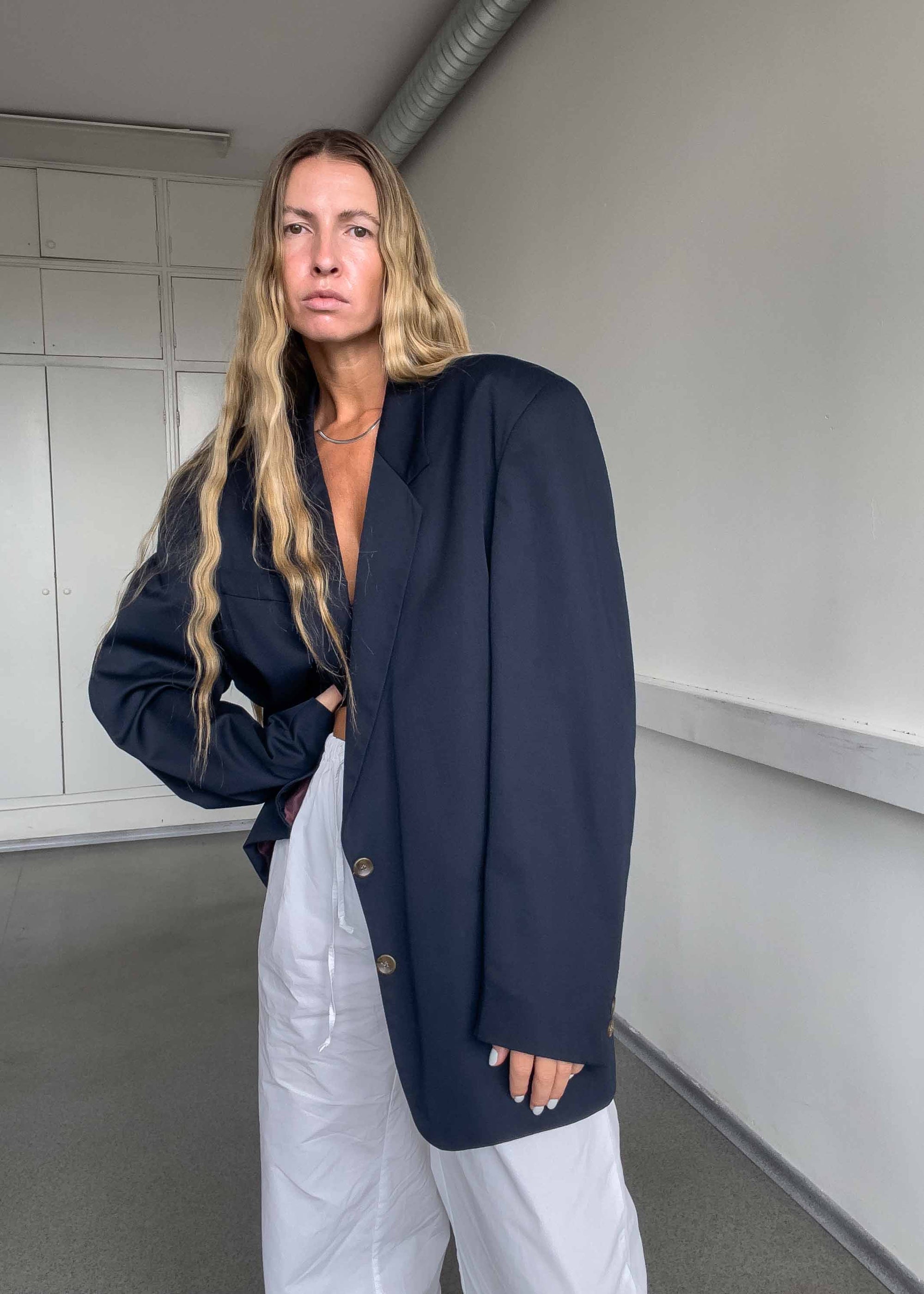 Vintage Blue Oversized Blazer