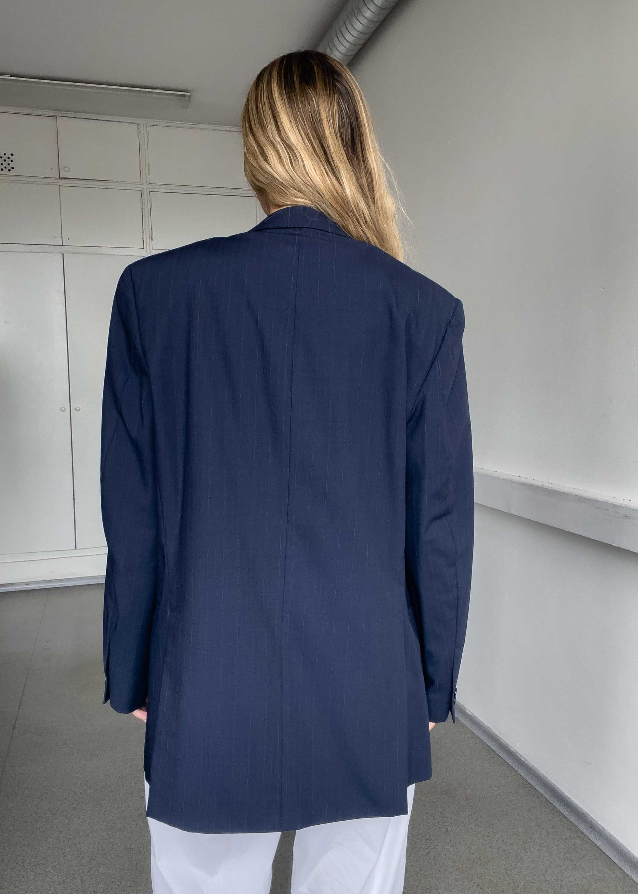 【TESEO】Vintage oversized tailored jacket Gelso Oversized Blazer - Dark Grey Melange – The Frankie Shop