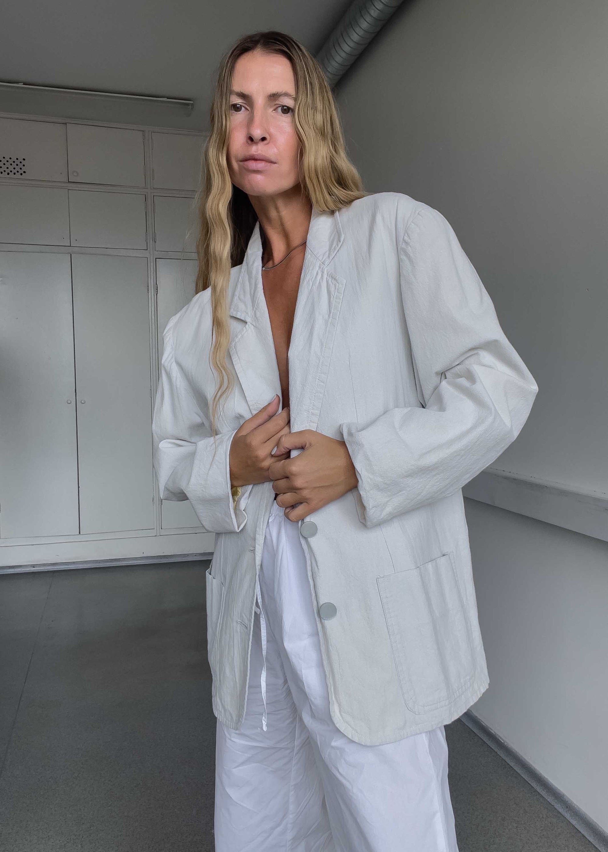 Vintage Grey Oversized Light Weight Blazer