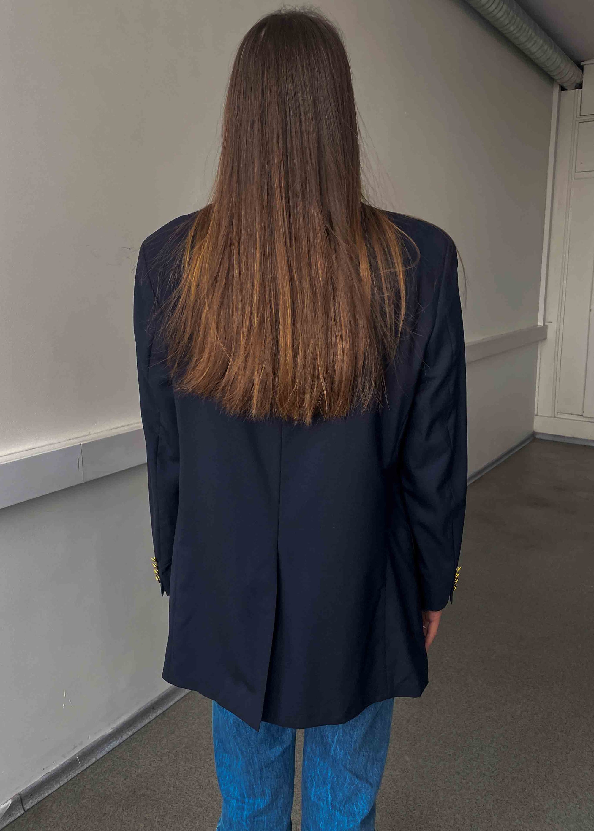 Vintage Navy Blue 100 % WOOL Blazer Chaps by RALPH LAUREN