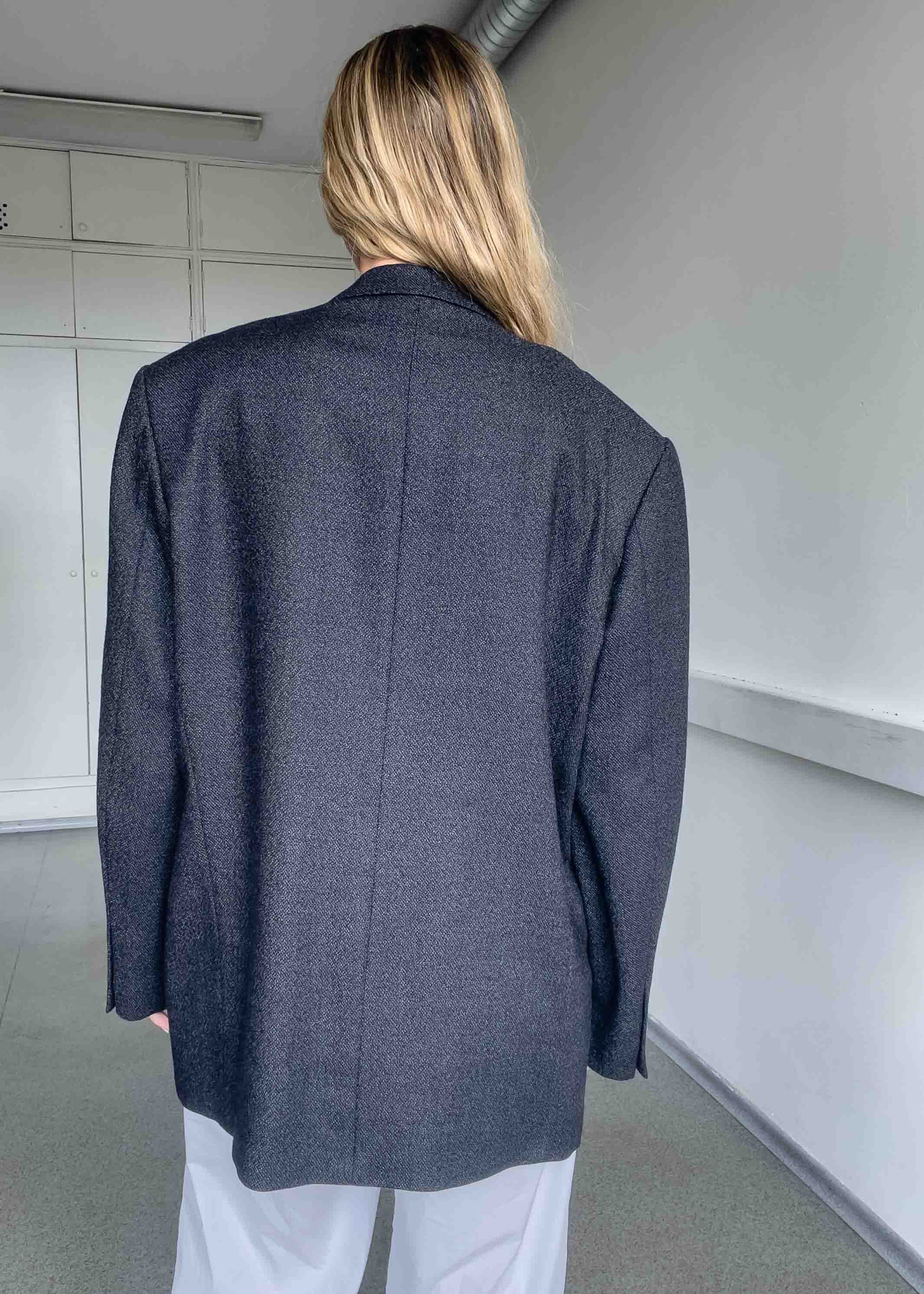 Vintage Grey Oversized Blazer