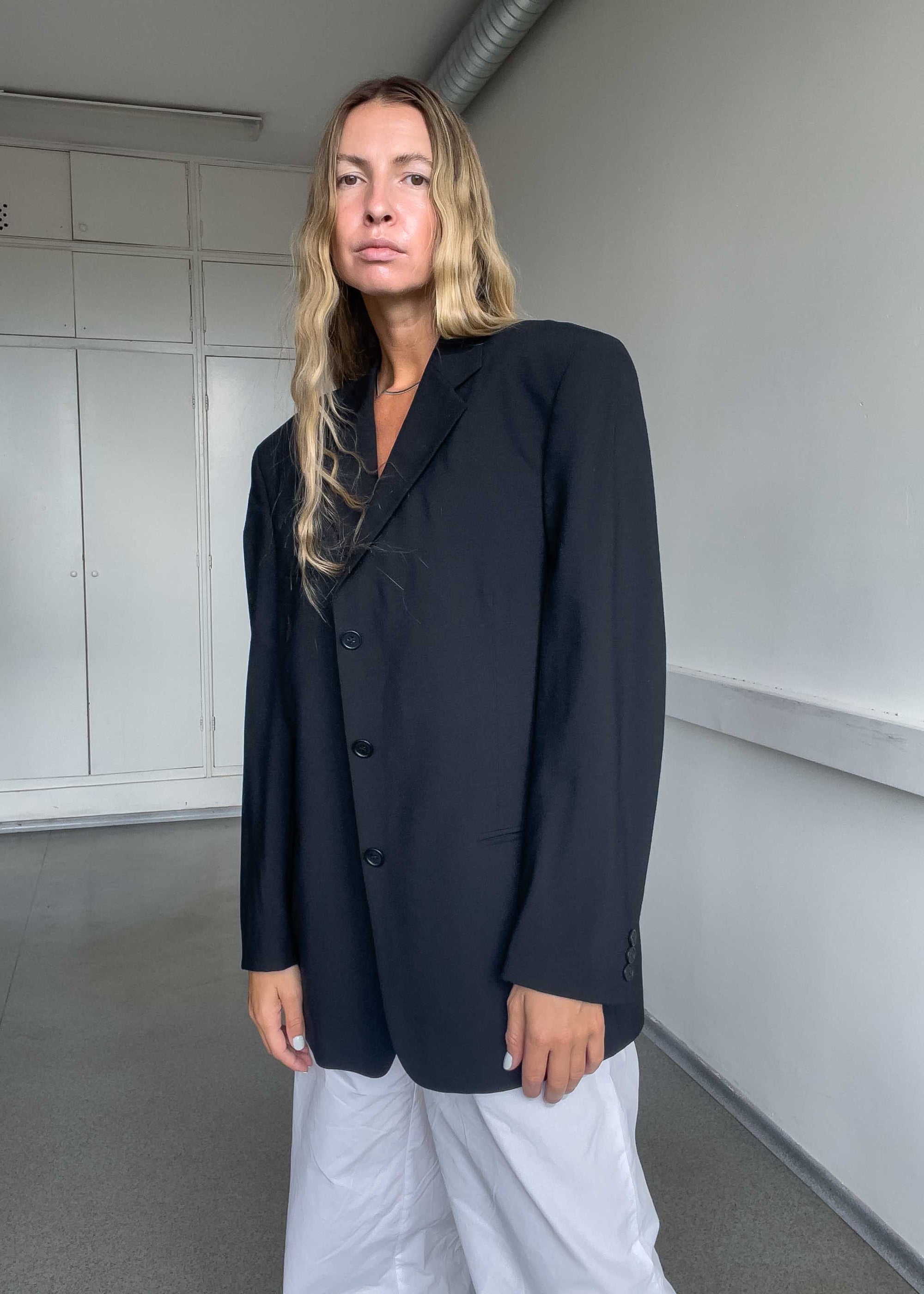Vintage Black Oversized Blazer