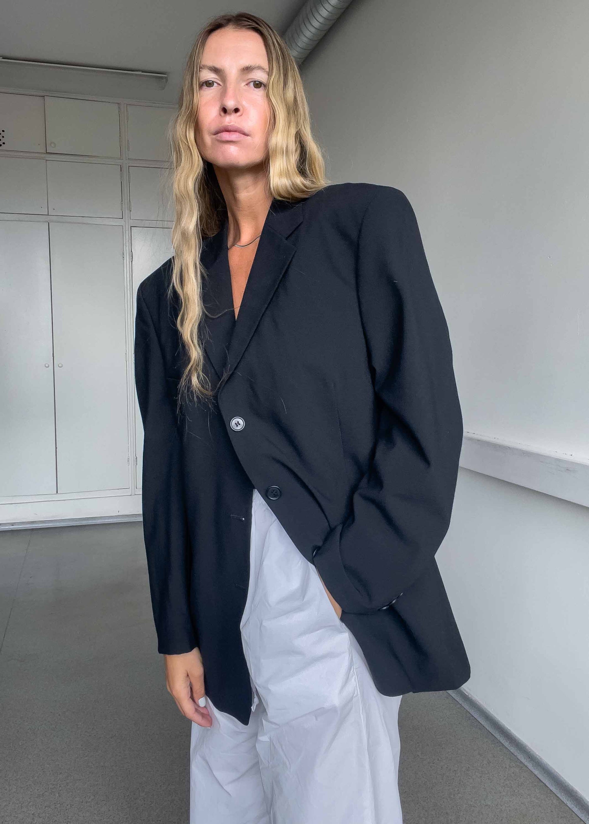 Vintage Black Oversized Blazer