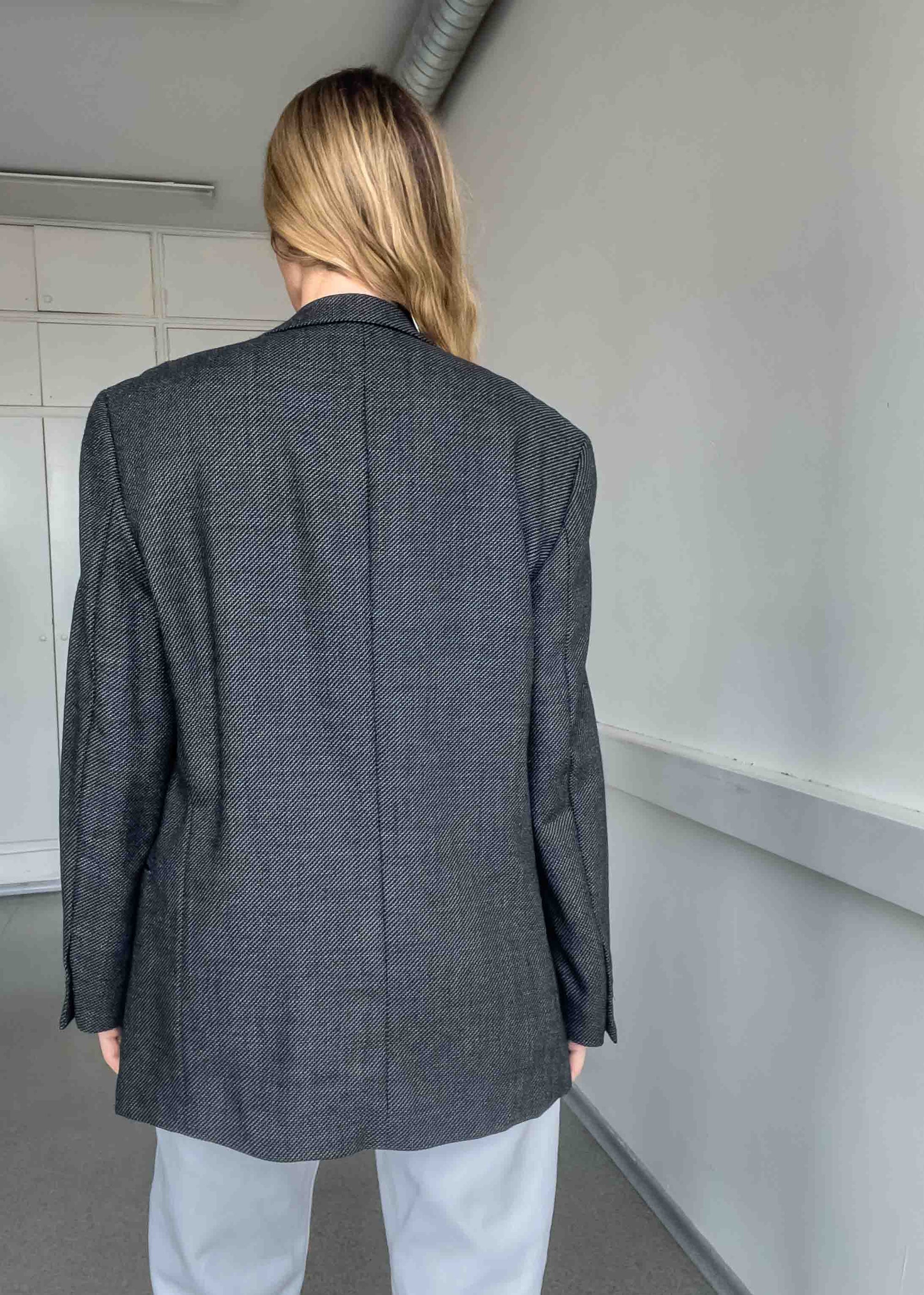 Vintage Grey Oversized Blazer
