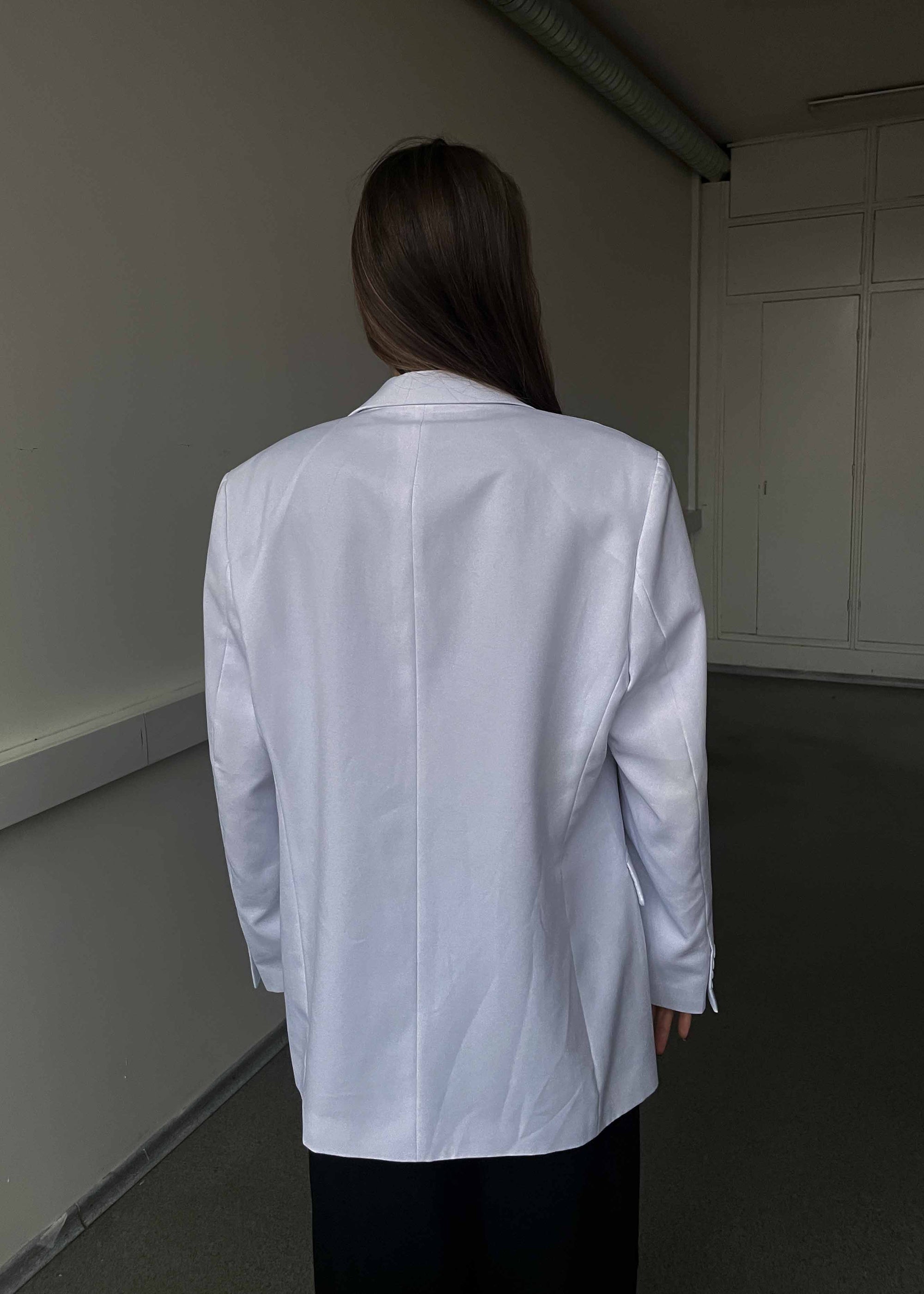 Vintage White Light Weight Oversized Festive Blazer