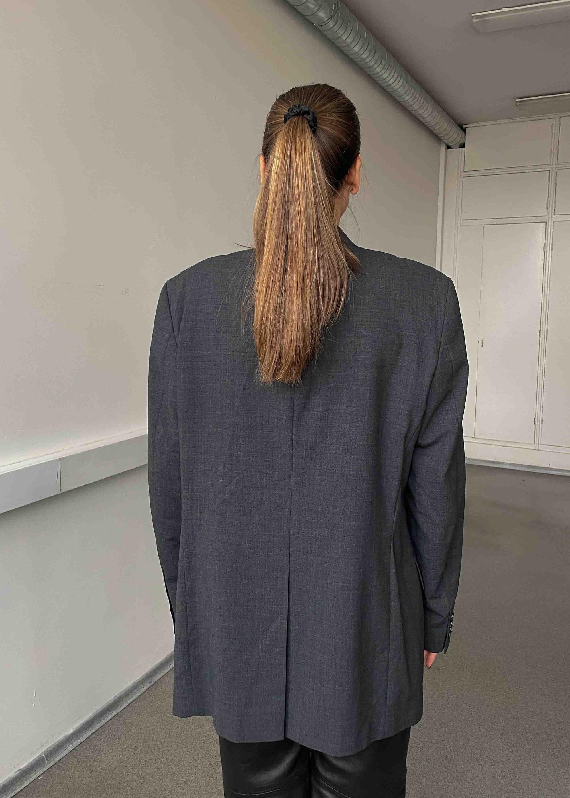 Vintage Grey Oversized Blazer