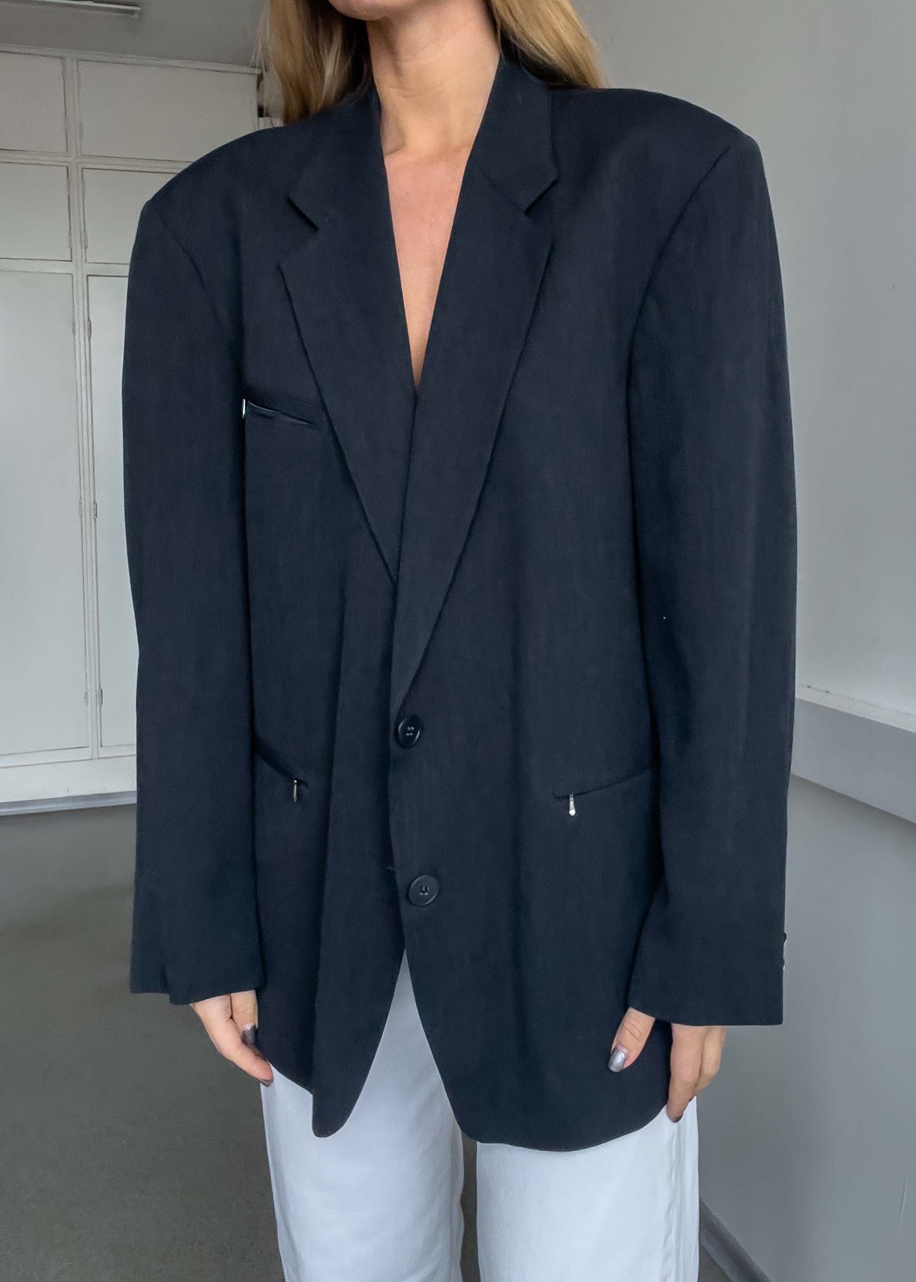 Vintage Grey Light Weight Oversized Blazer
