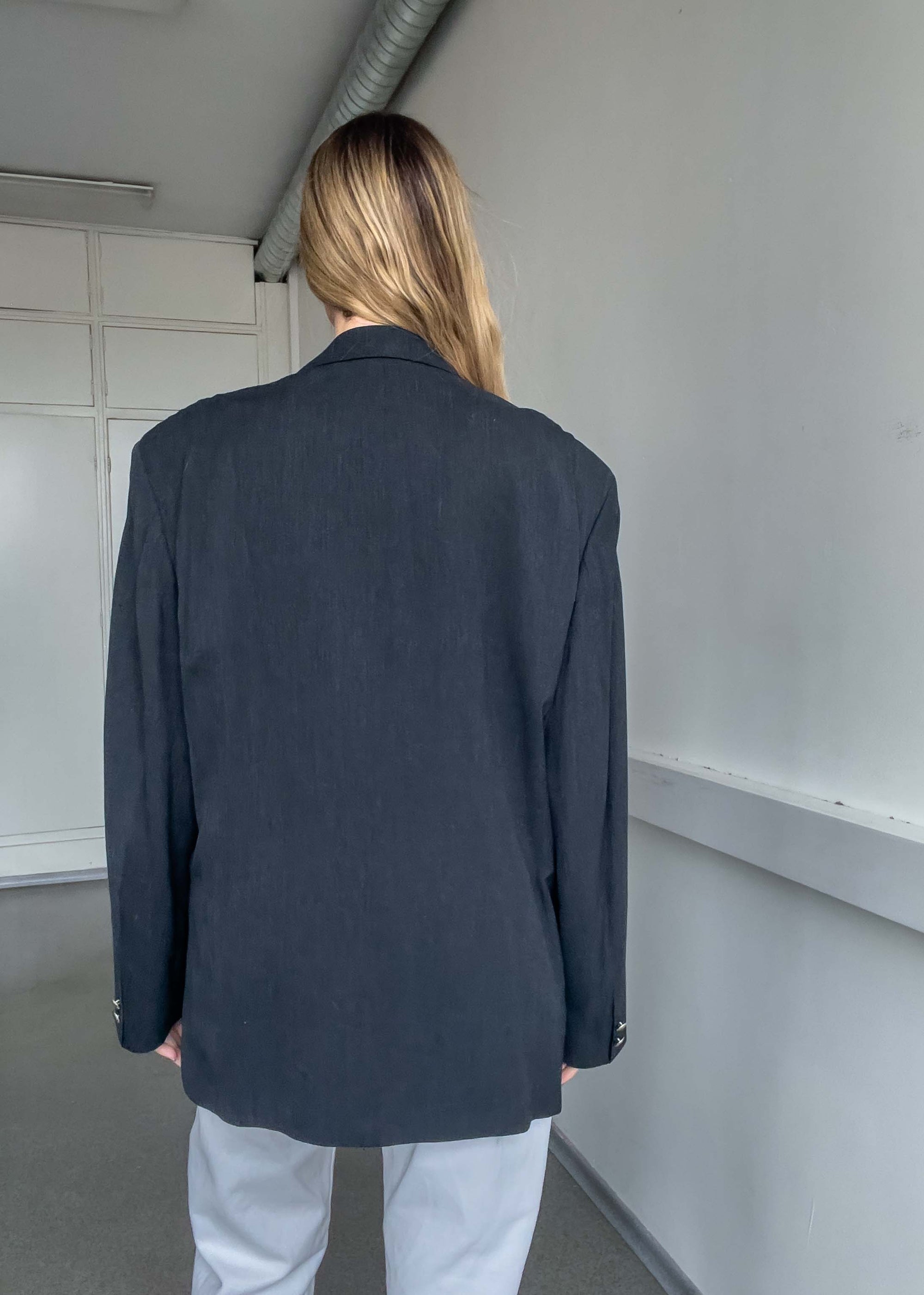 Vintage Grey Light Weight Oversized Blazer