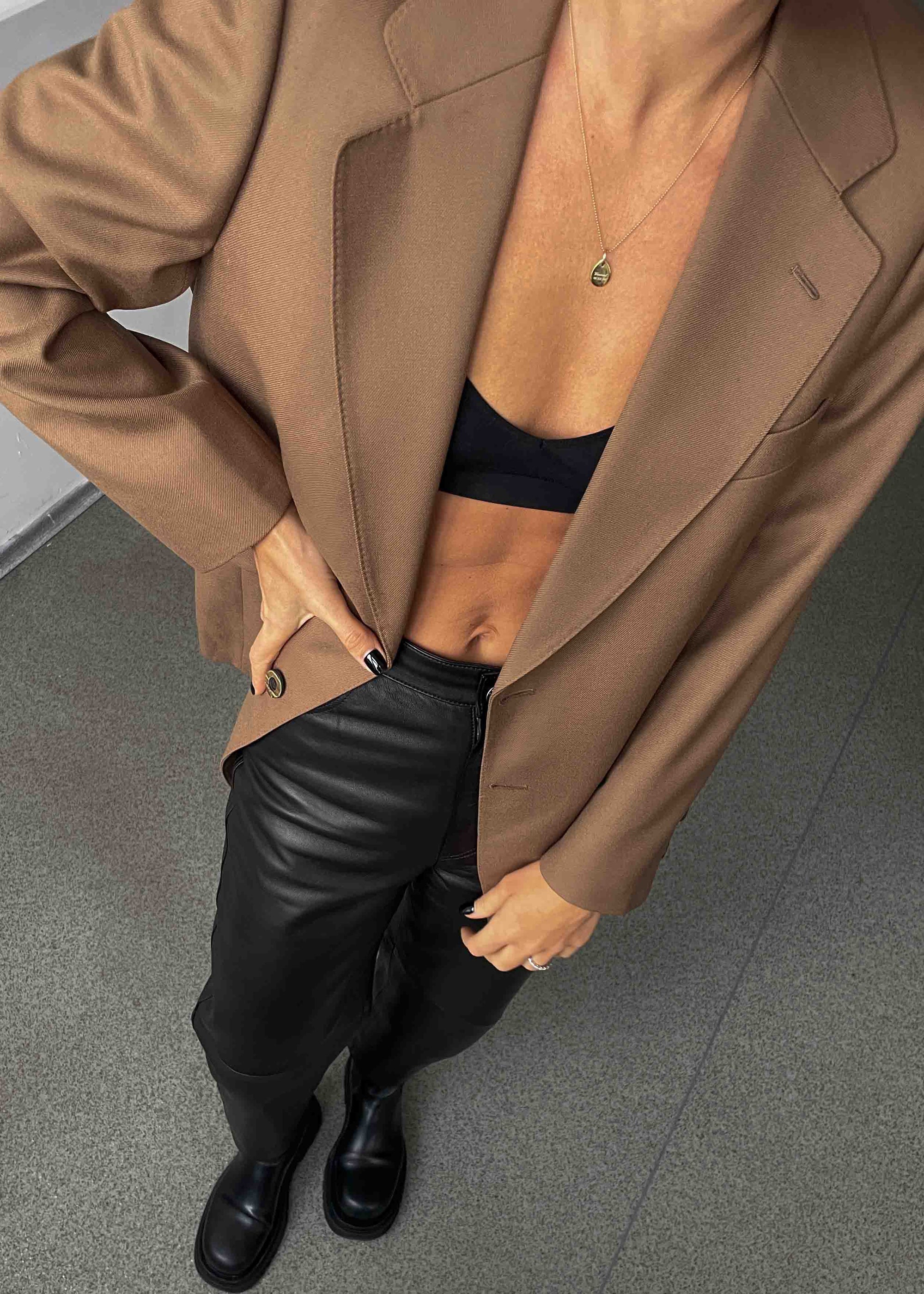 Vintage Camel Brown 100% WOOL Blazer