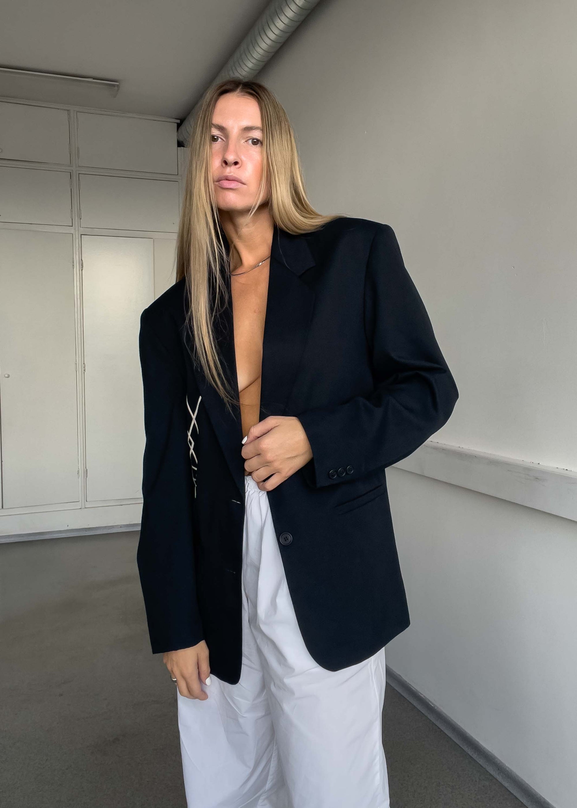 Vintage Black Oversized Blazer