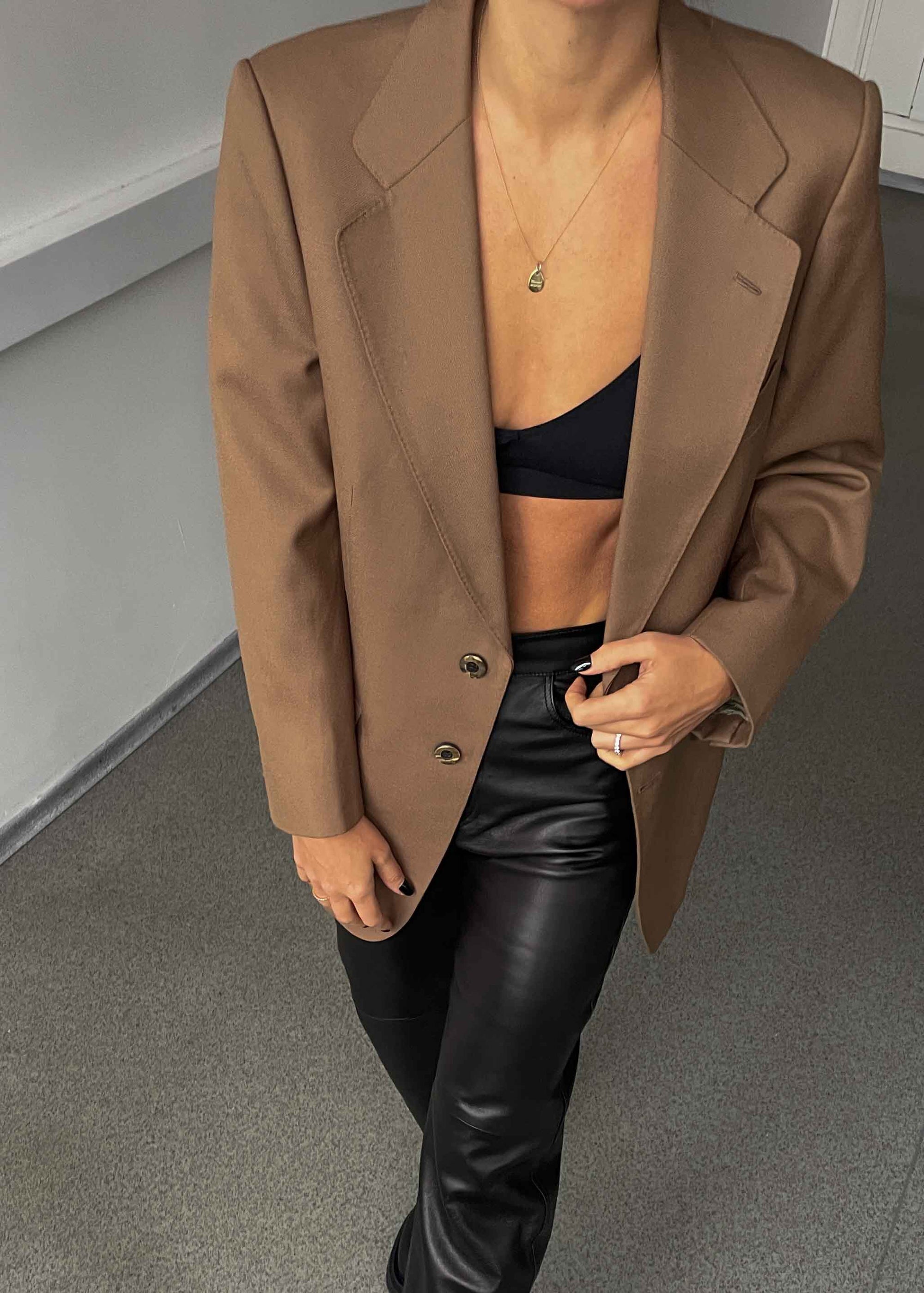 Vintage Camel Brown 100% WOOL Blazer