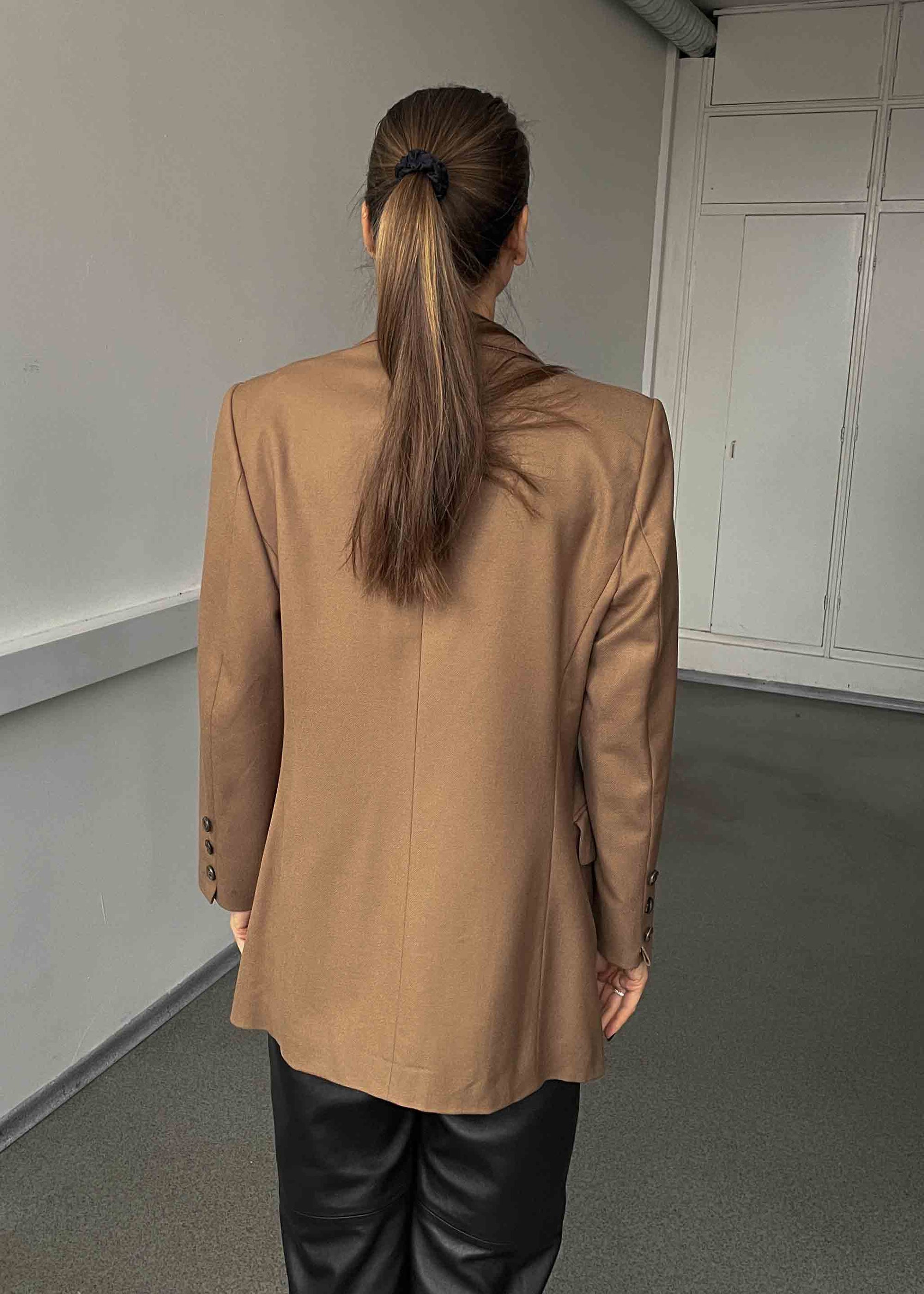 Vintage Camel Brown 100% WOOL Blazer