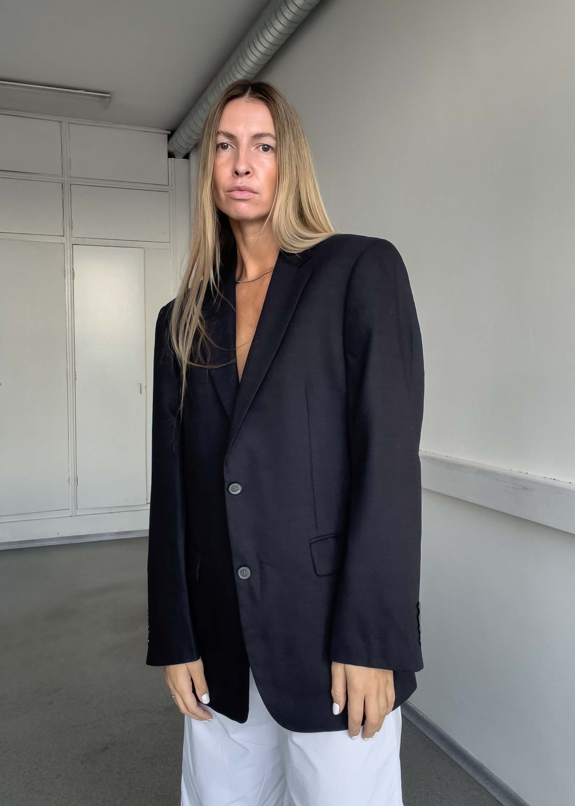 Vintage Grey Oversized Blazer