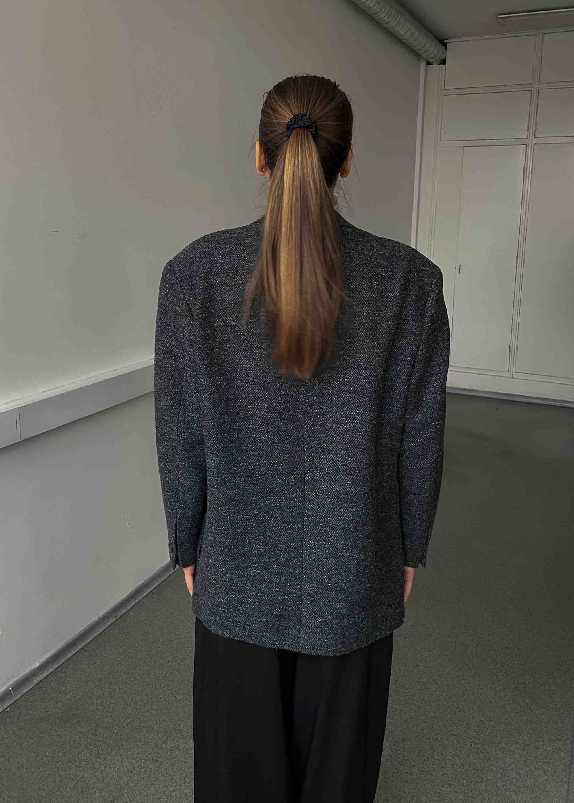 Vintage Grey Oversized Blazer