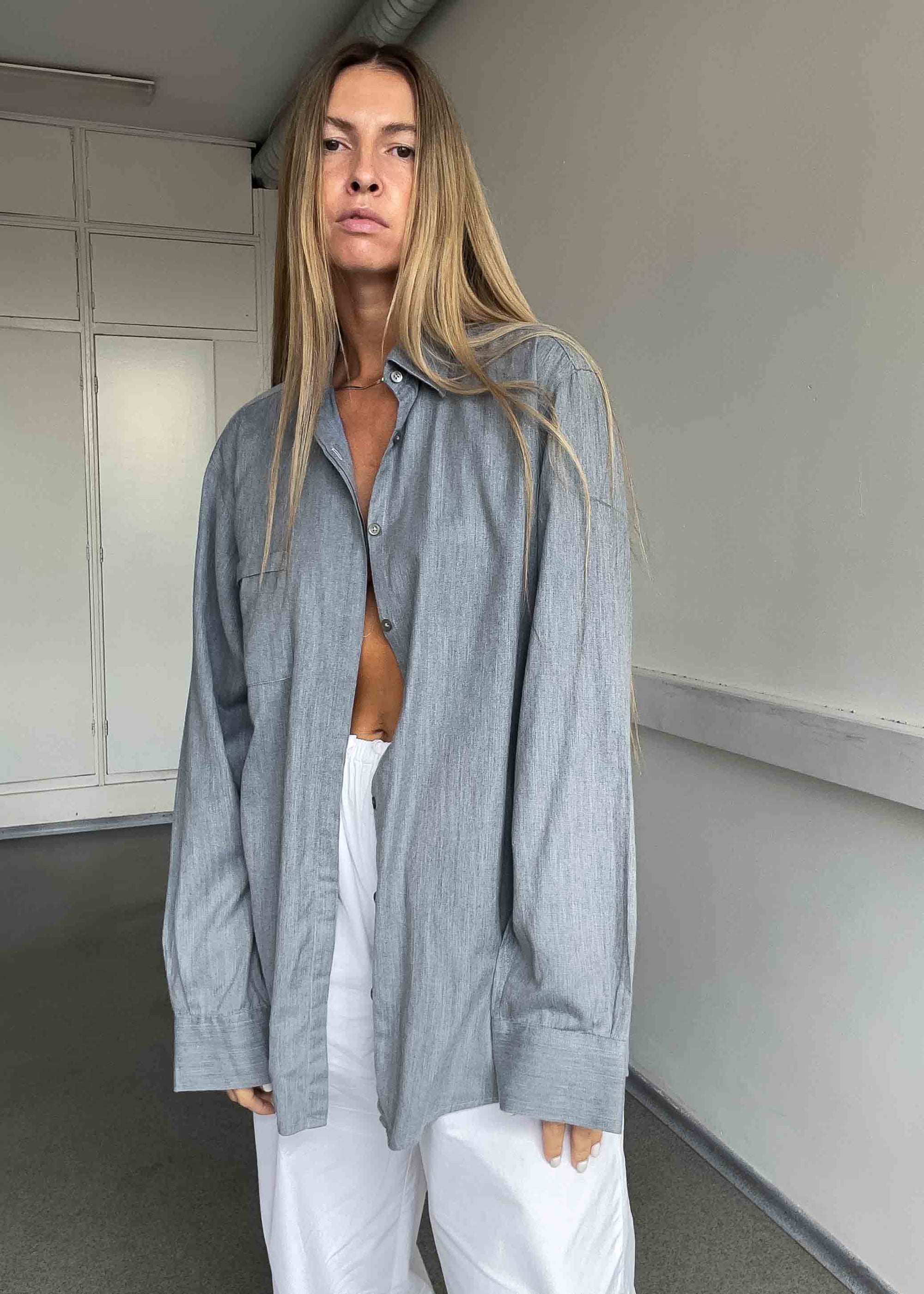 Vintage Grey Oversized Shirt