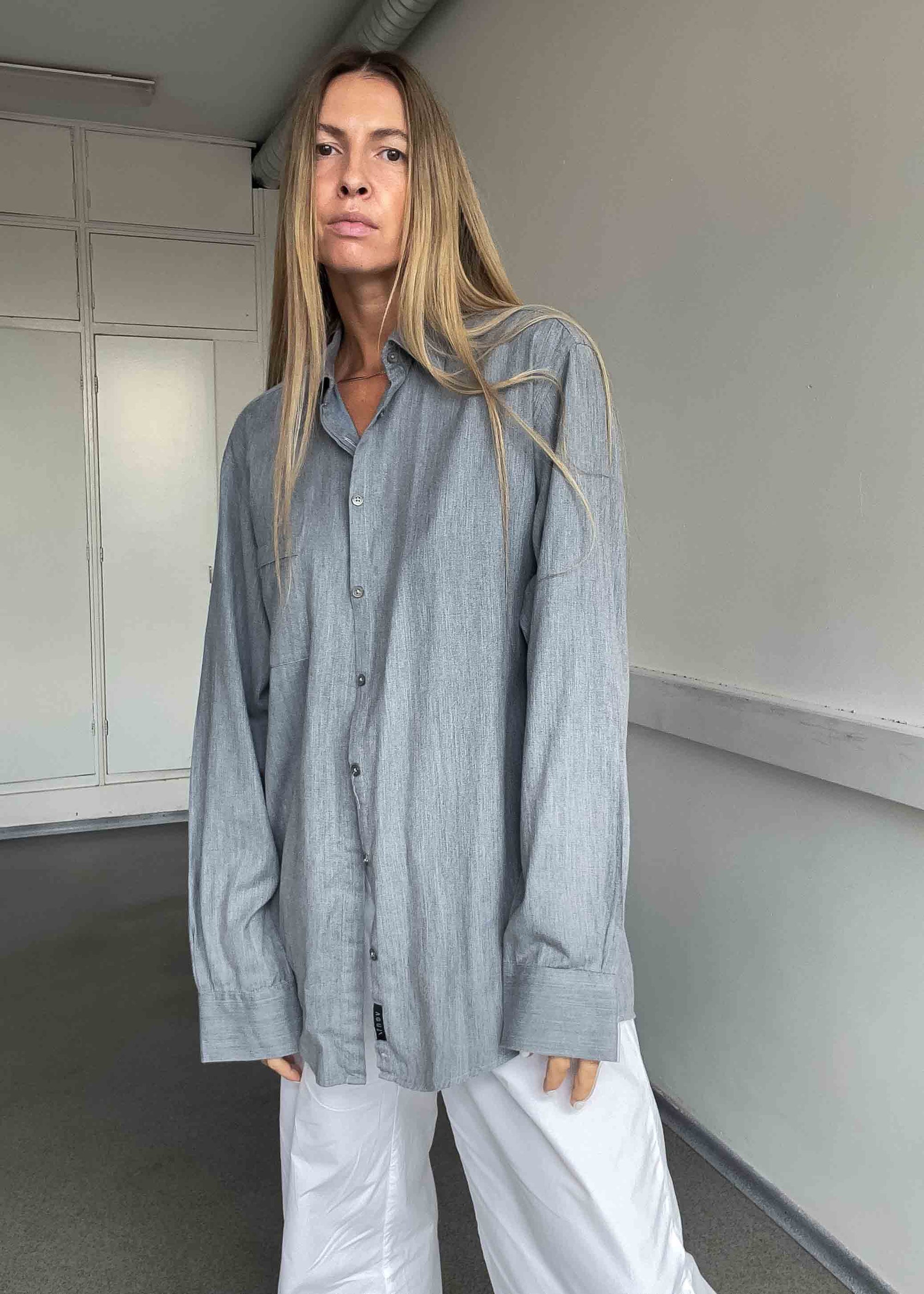 Vintage Grey Oversized Shirt