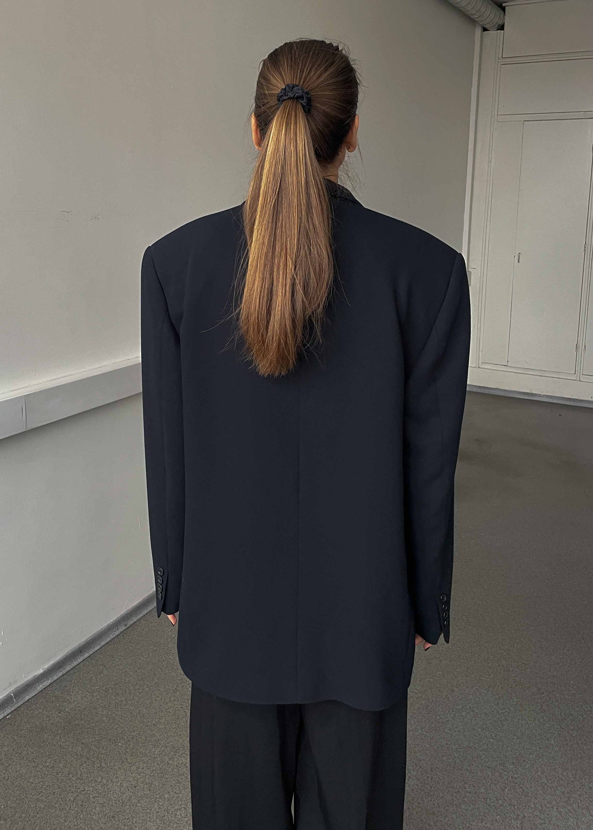 Vintage Navy Blue Oversized Blazer
