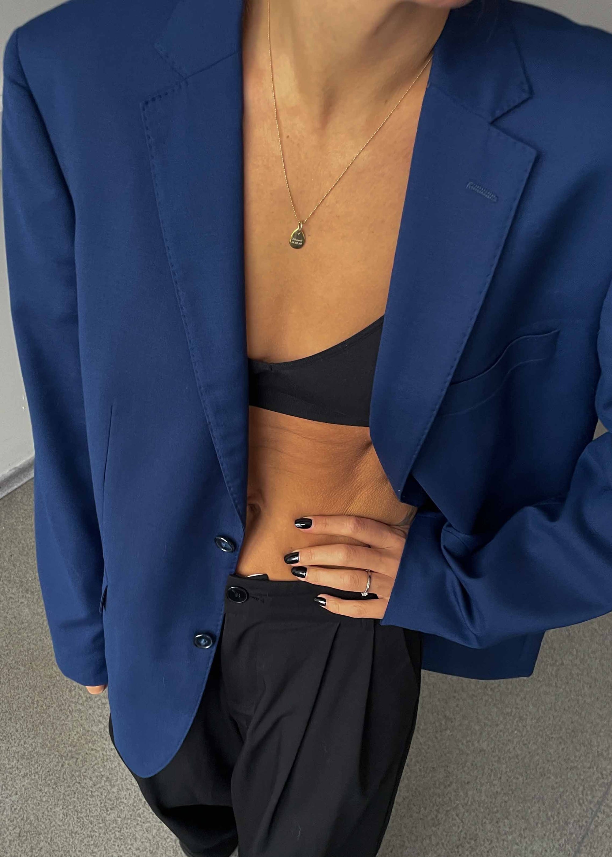 Vintage Royal Blue Oversized Blazer