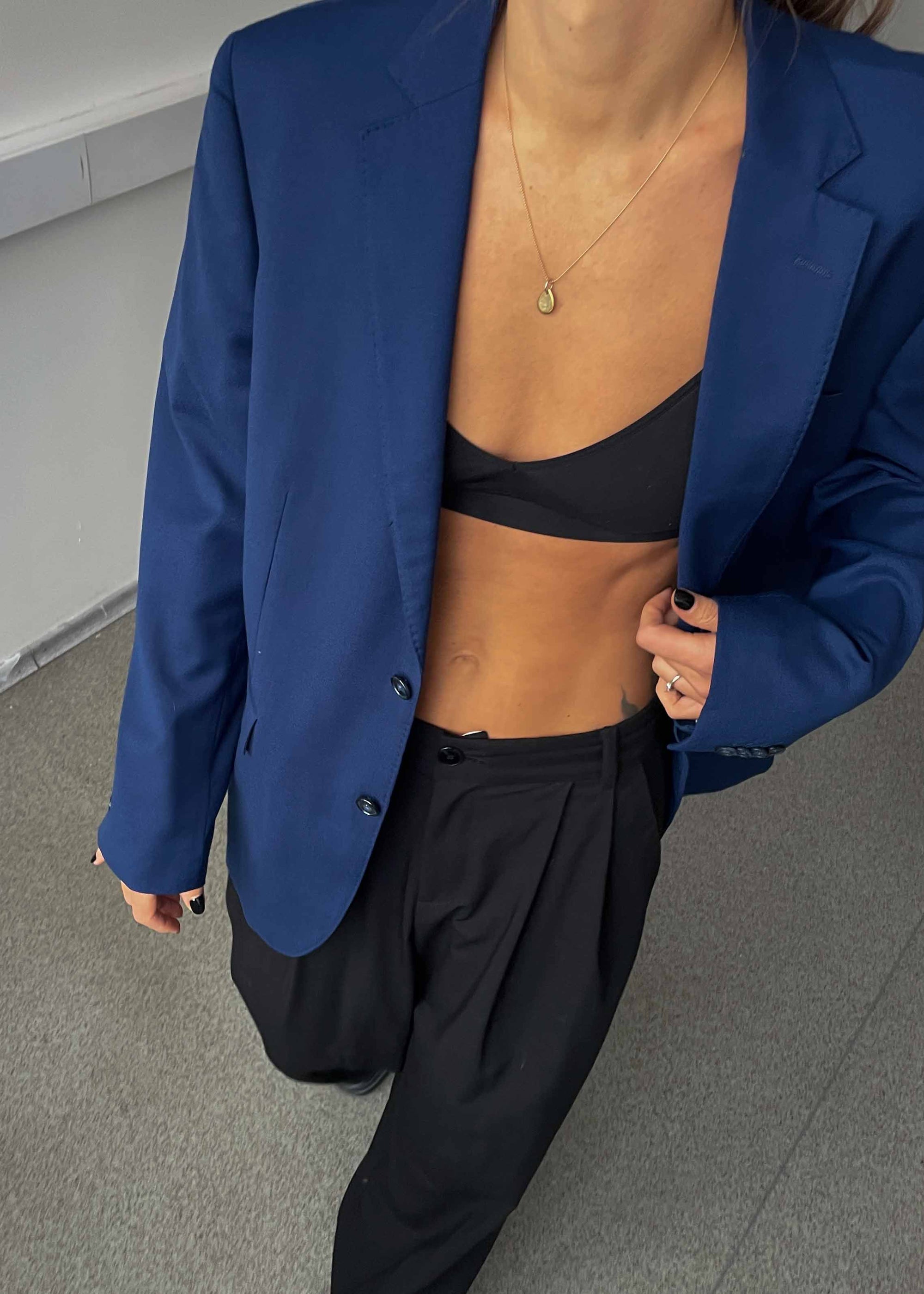Vintage Royal Blue Oversized Blazer