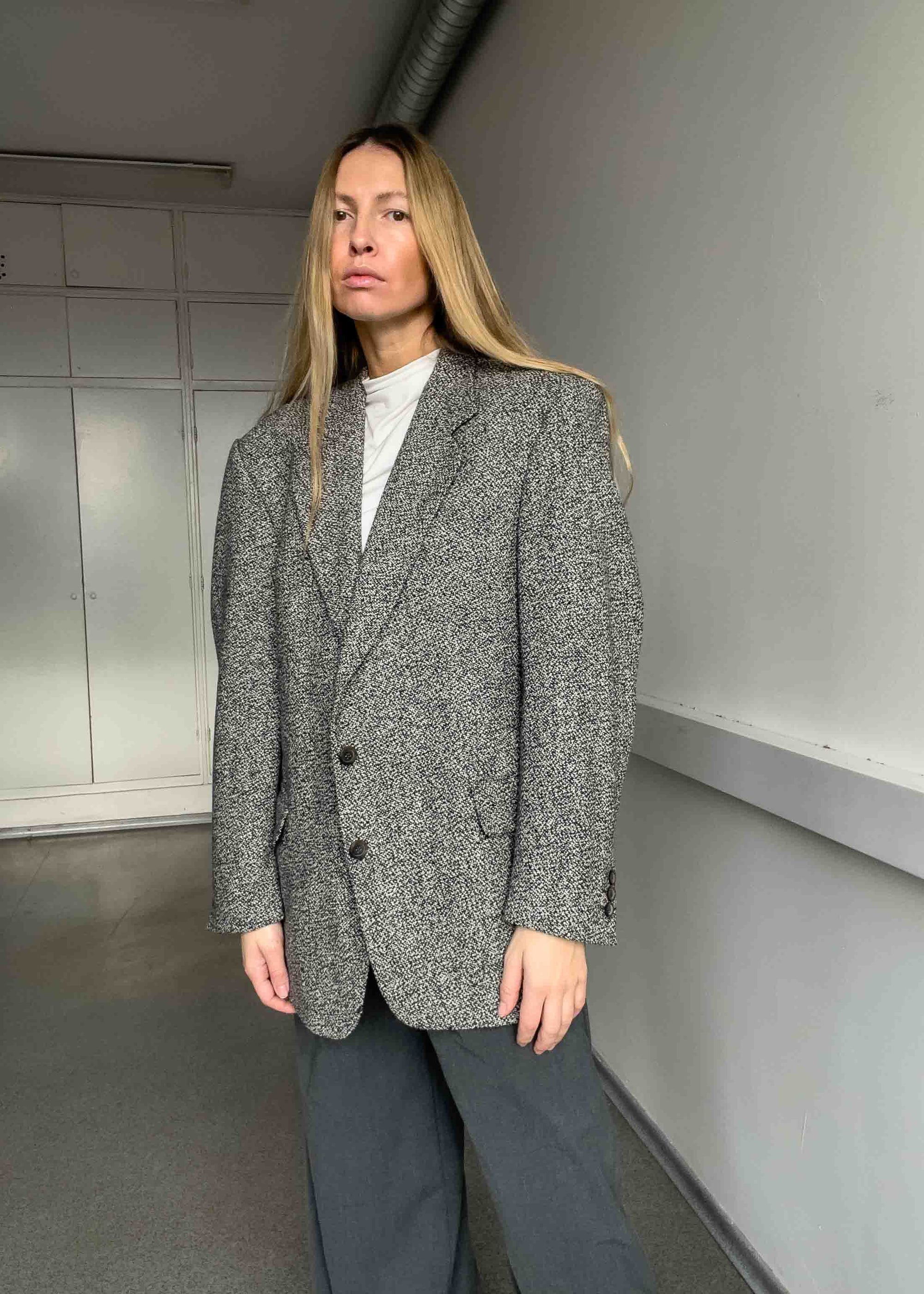 Vintage Grey Oversized Blazer
