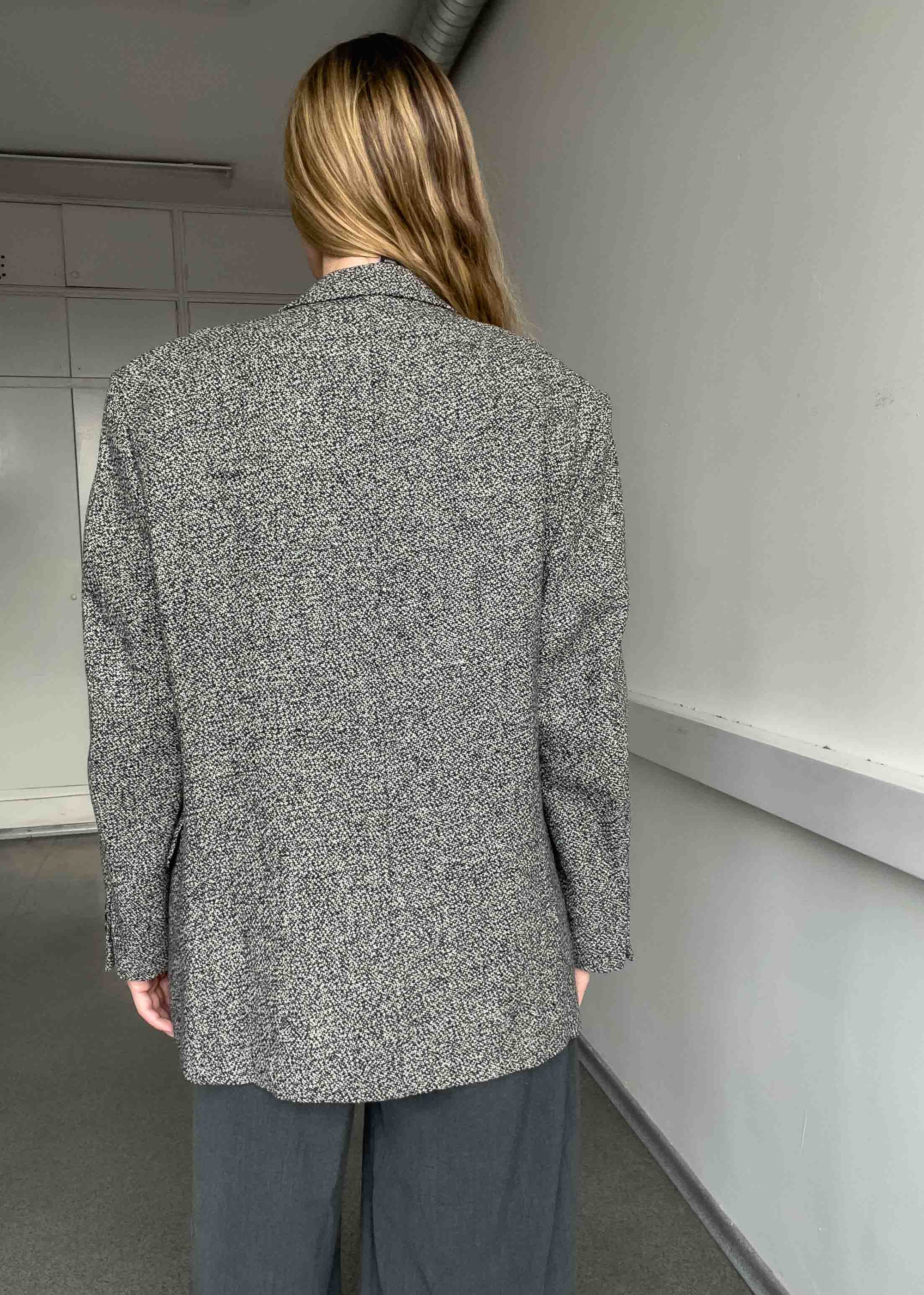 Vintage Grey Oversized Blazer