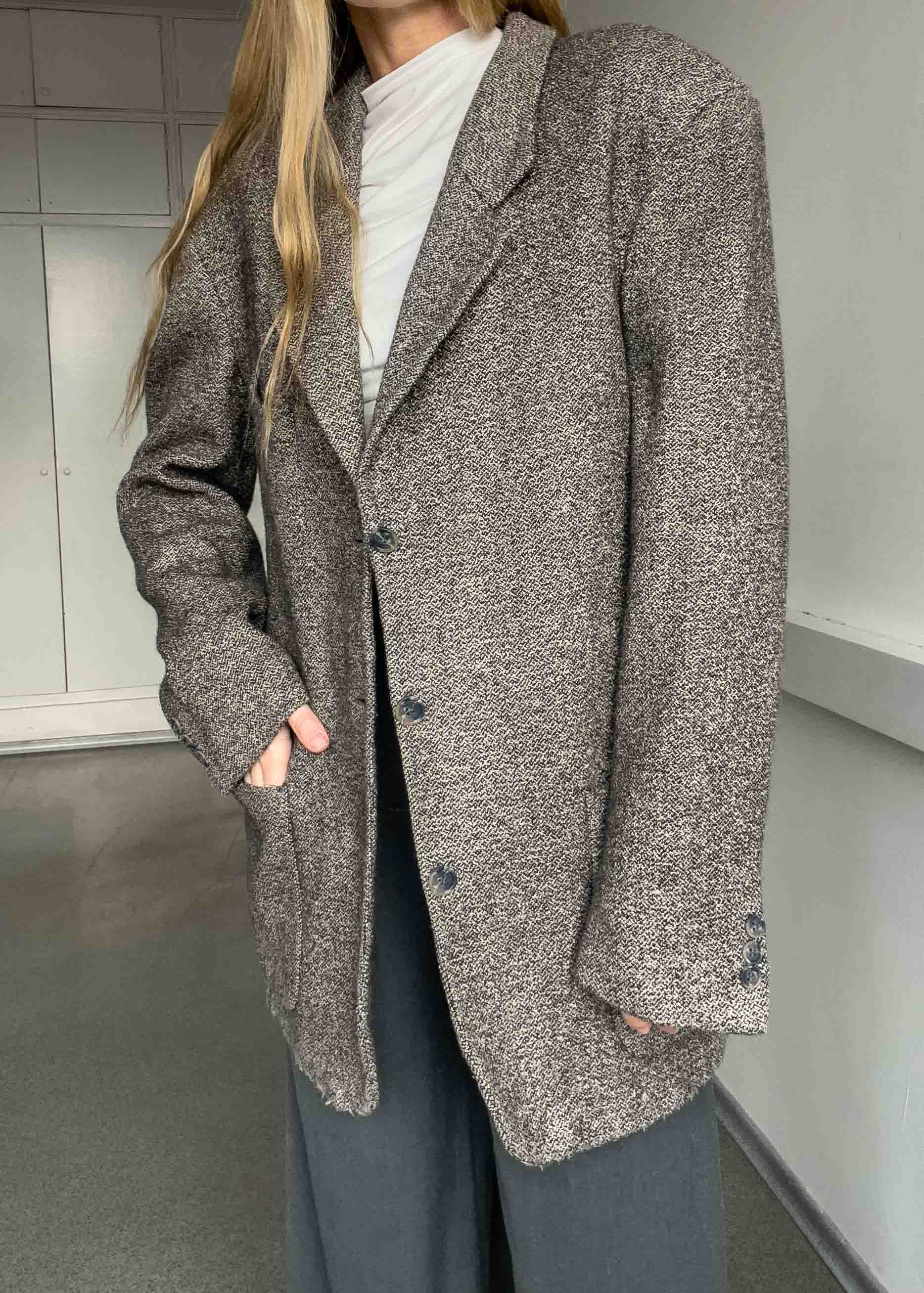 Vintage Grey Oversized Blazer