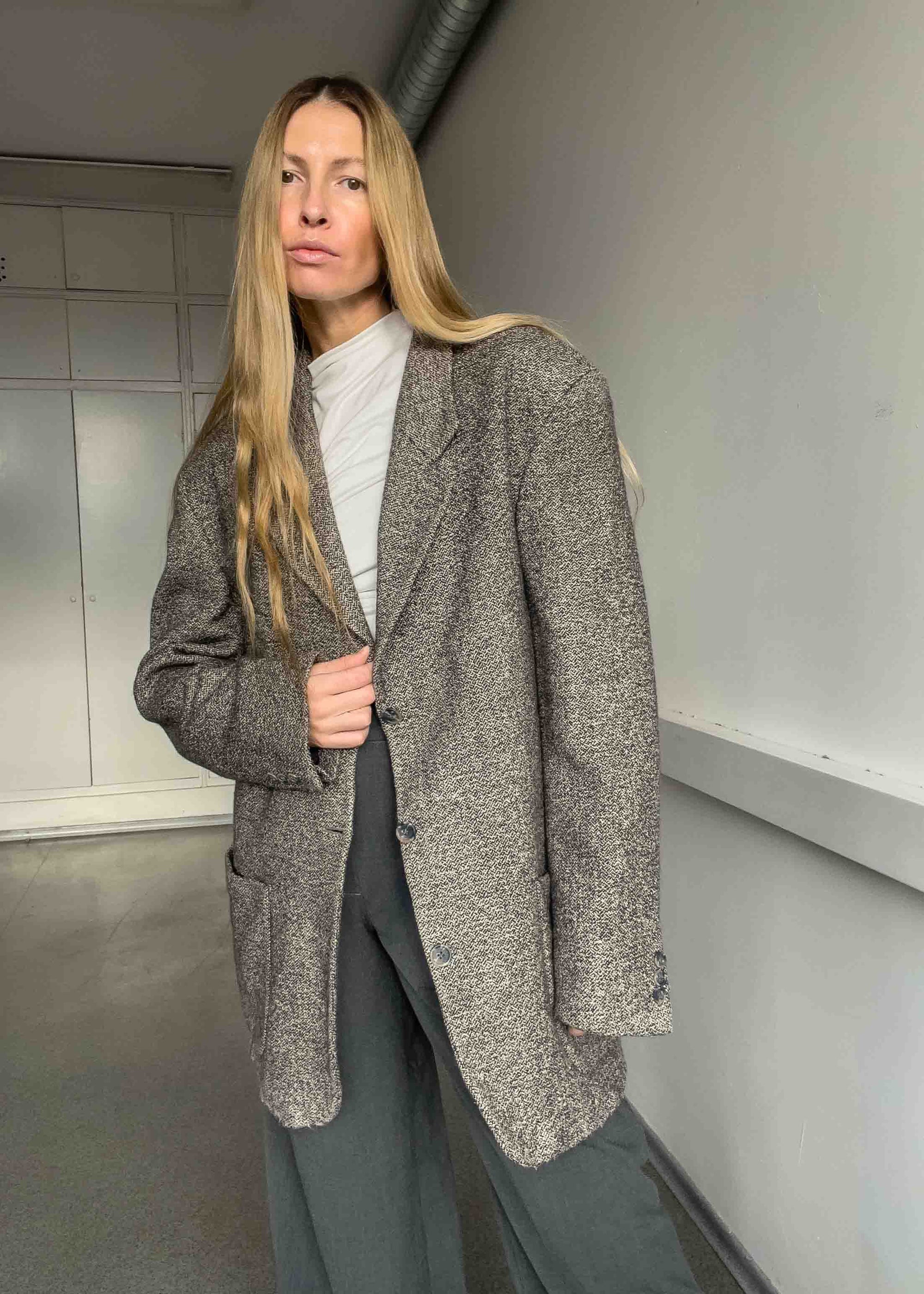 Vintage Grey Oversized Blazer