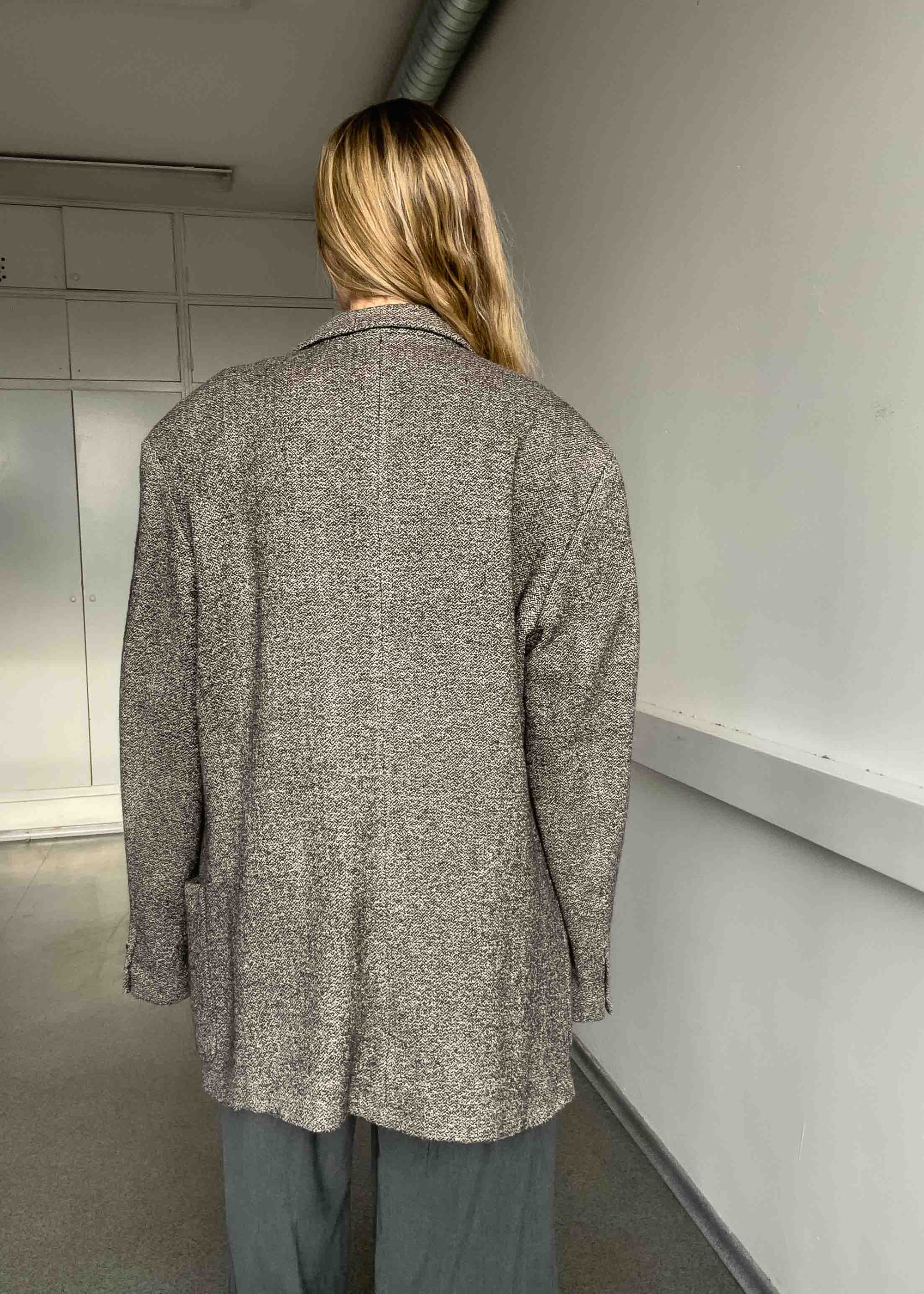 Vintage Grey Oversized Blazer