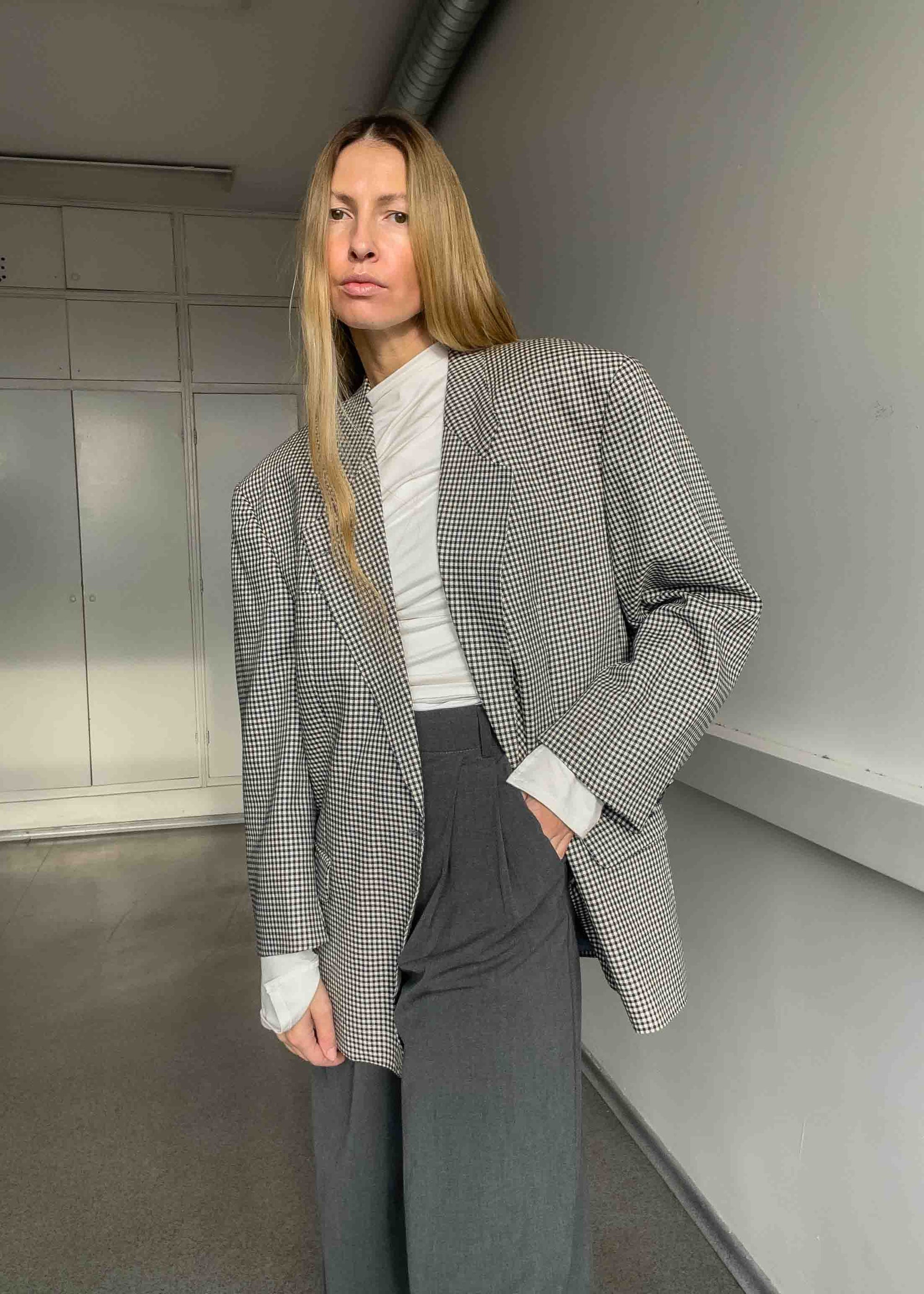 Vintage Blue Oversized Blazer