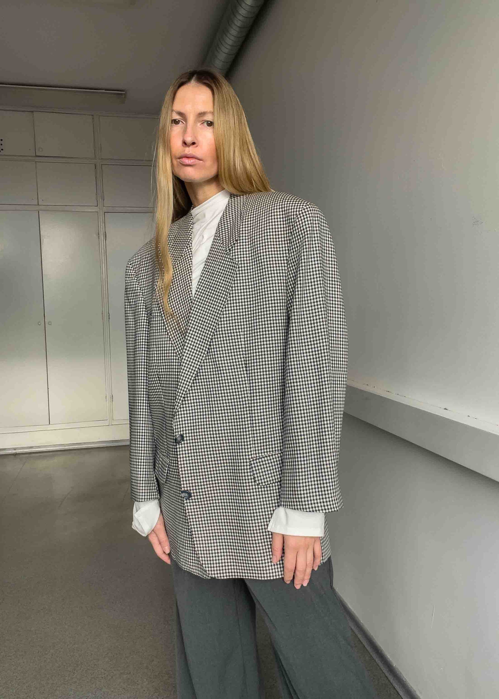 Vintage Blue Oversized Blazer