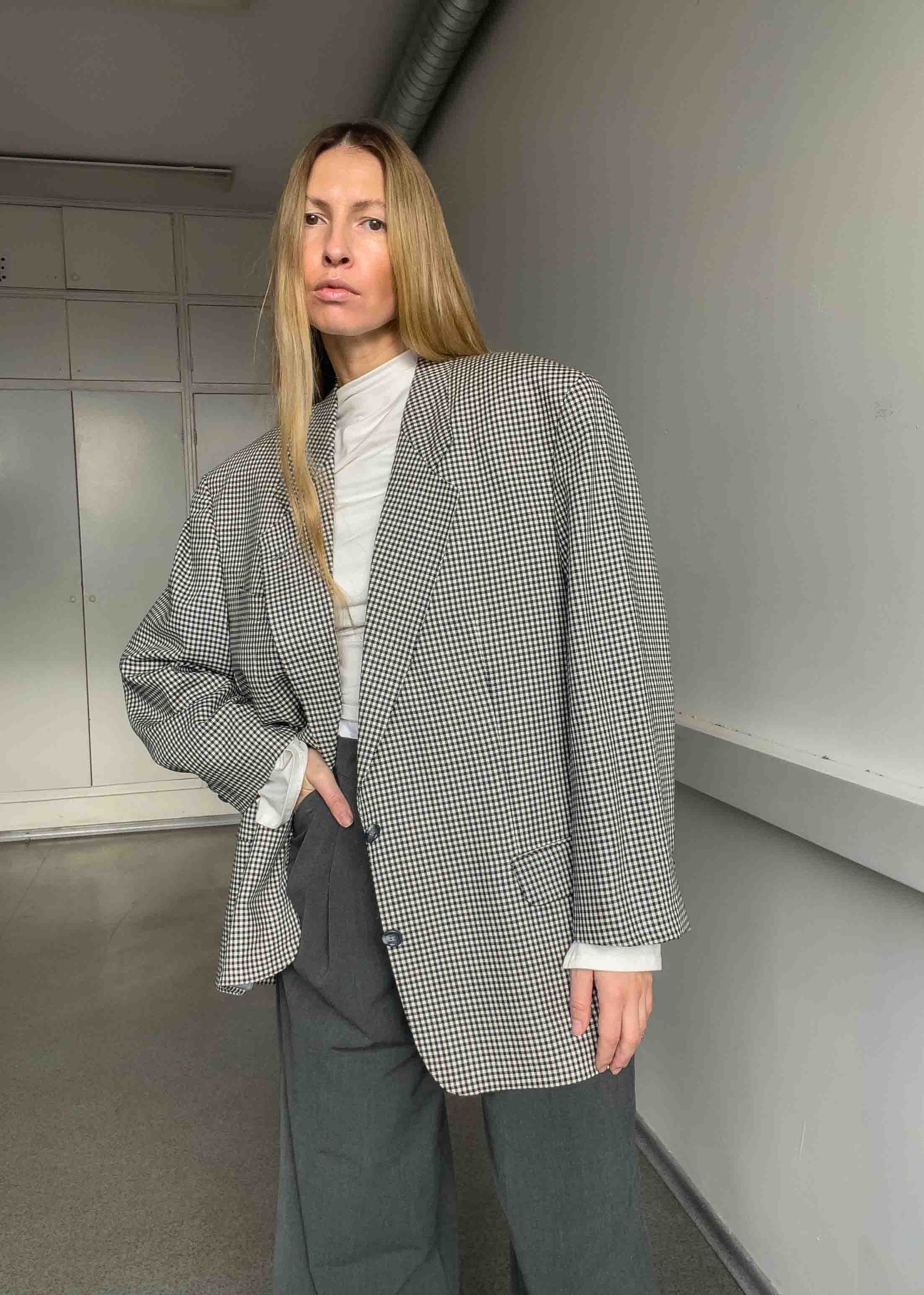 Vintage Blue Oversized Blazer