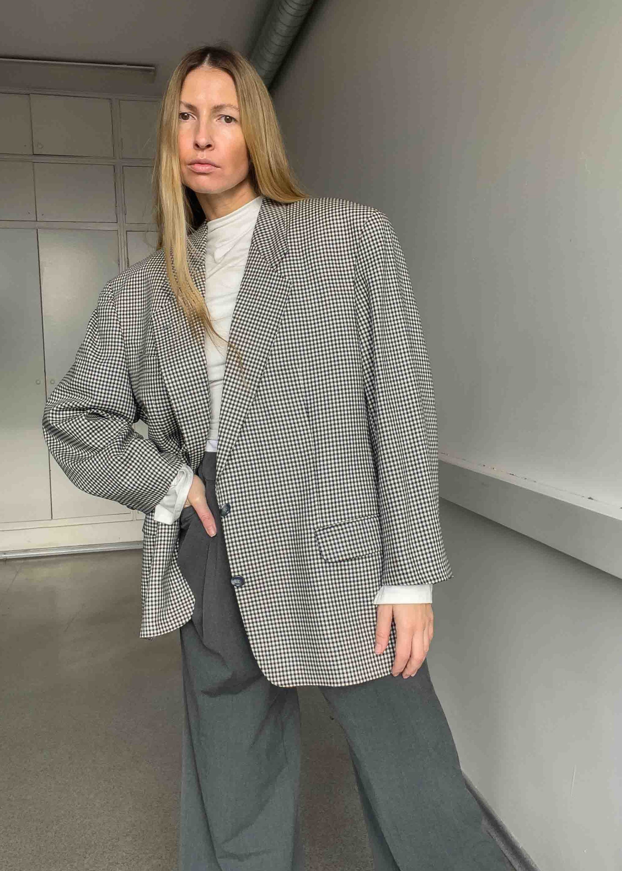 Vintage Blue Oversized Blazer