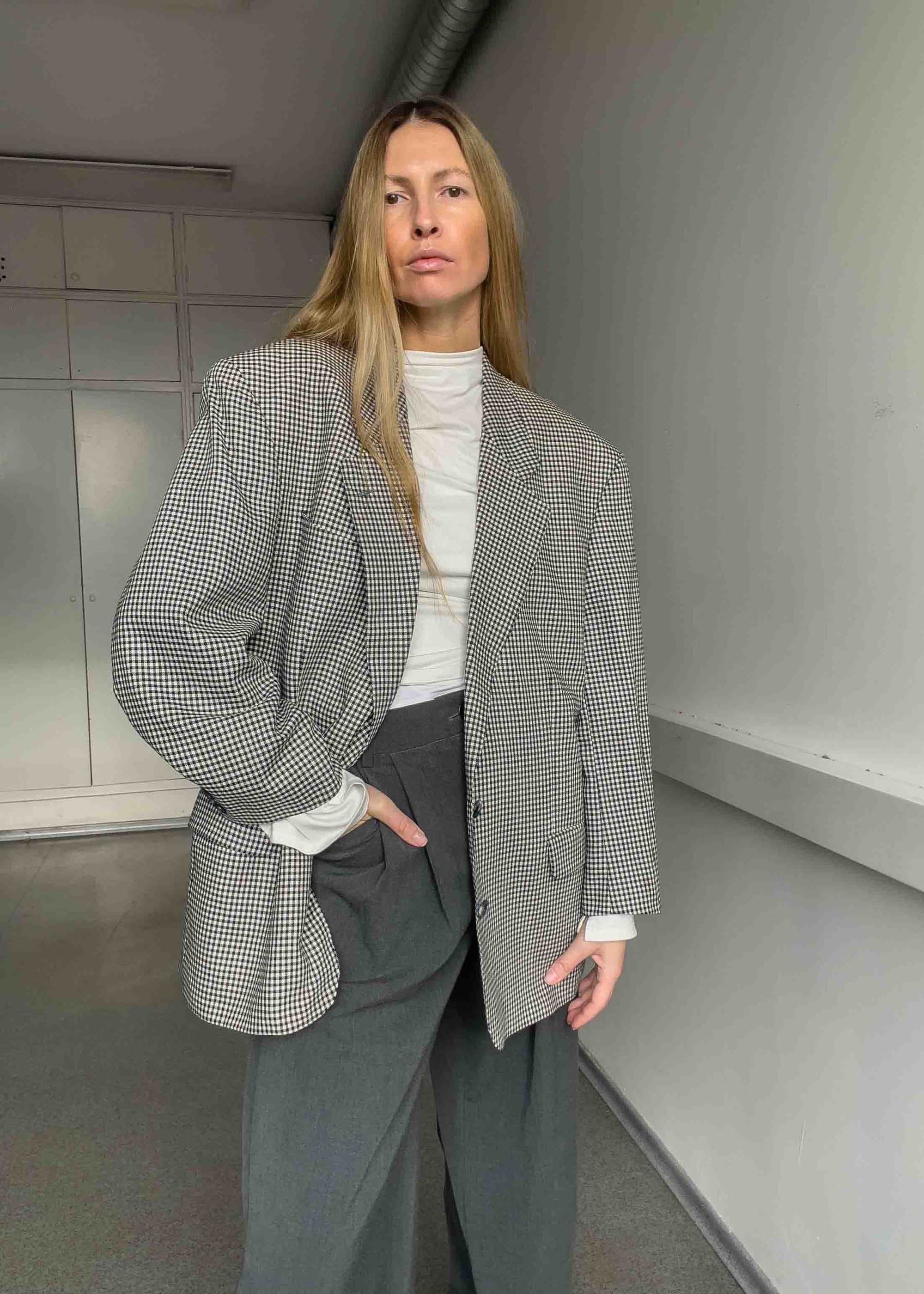 Vintage Blue Oversized Blazer