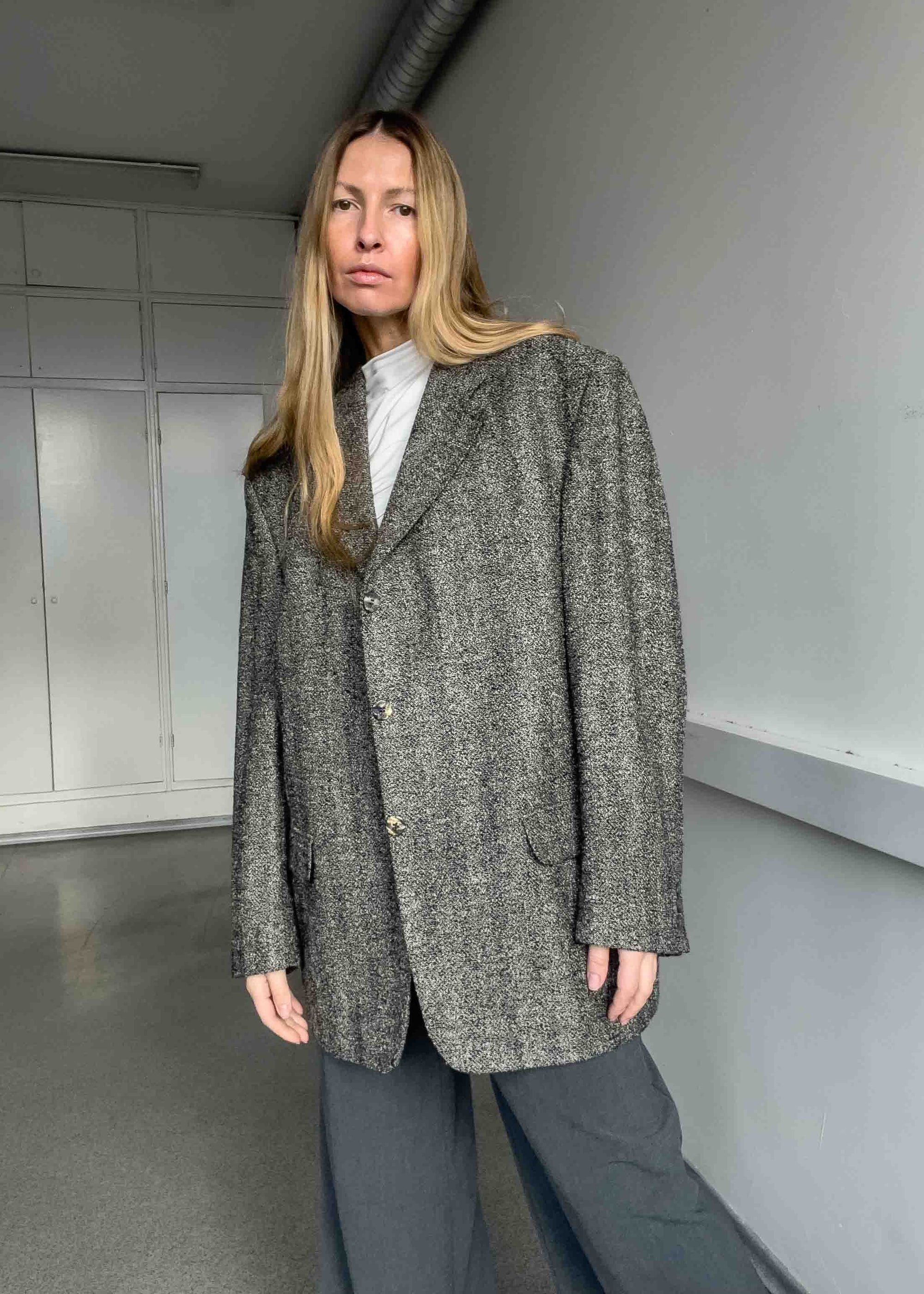 Vintage Grey Oversized Blazer