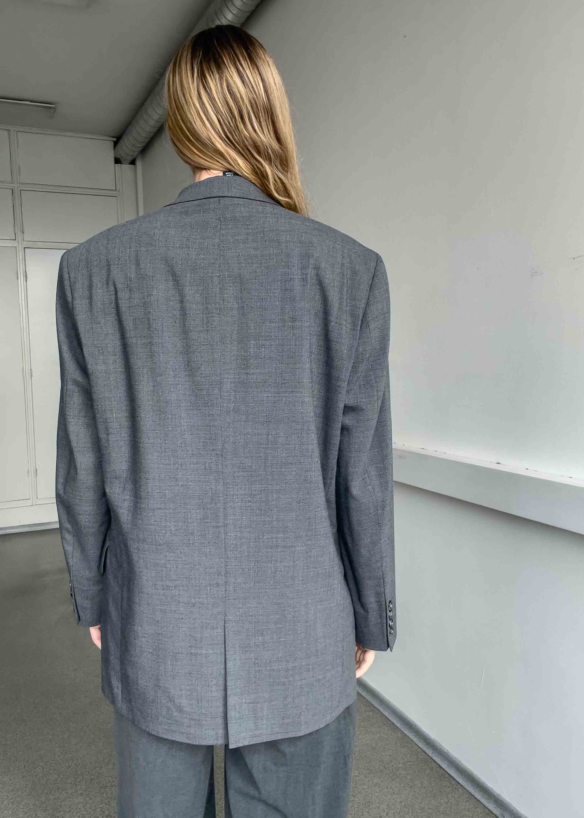 Vintage Grey Oversized Blazer