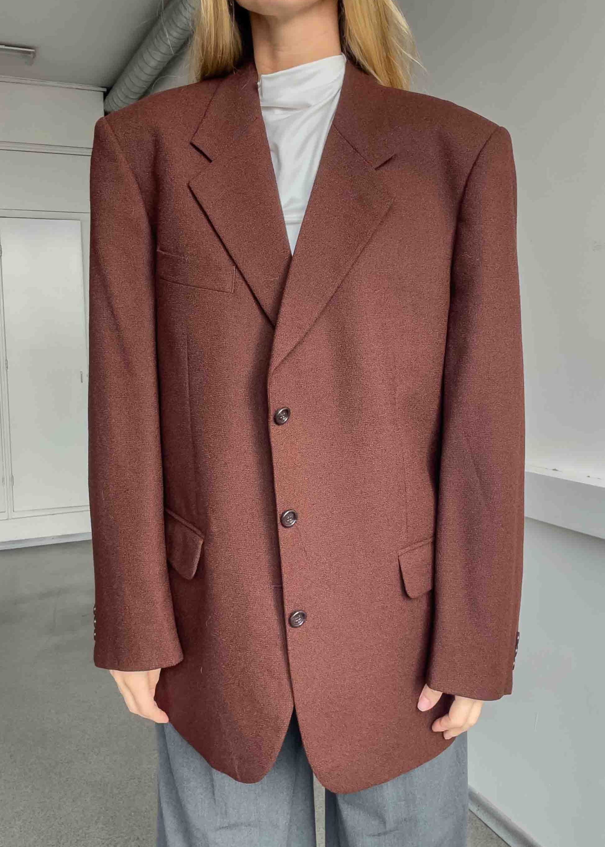 Vintage Burgundy Oversized Blazer