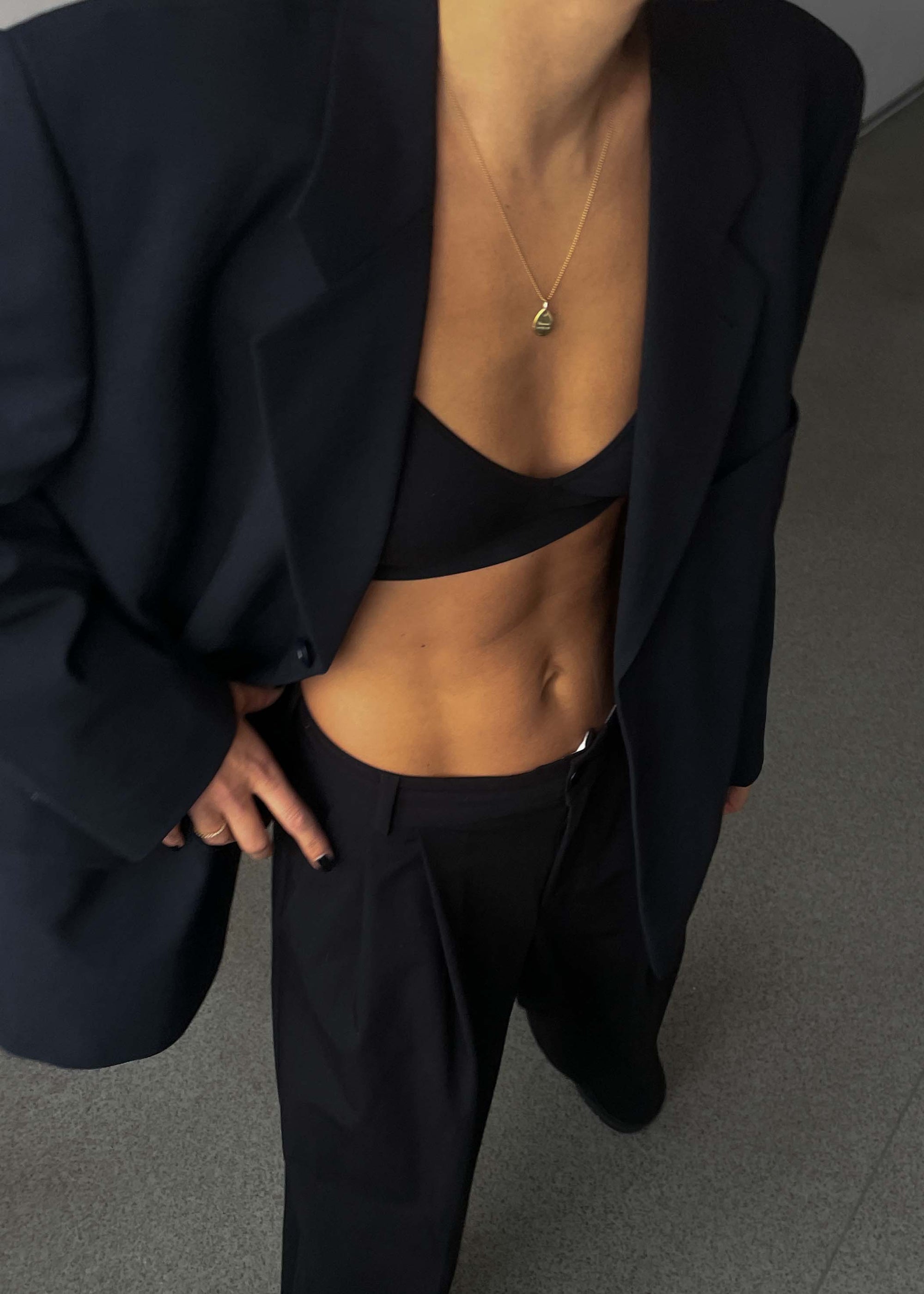 Vintage Black Oversized Blazer