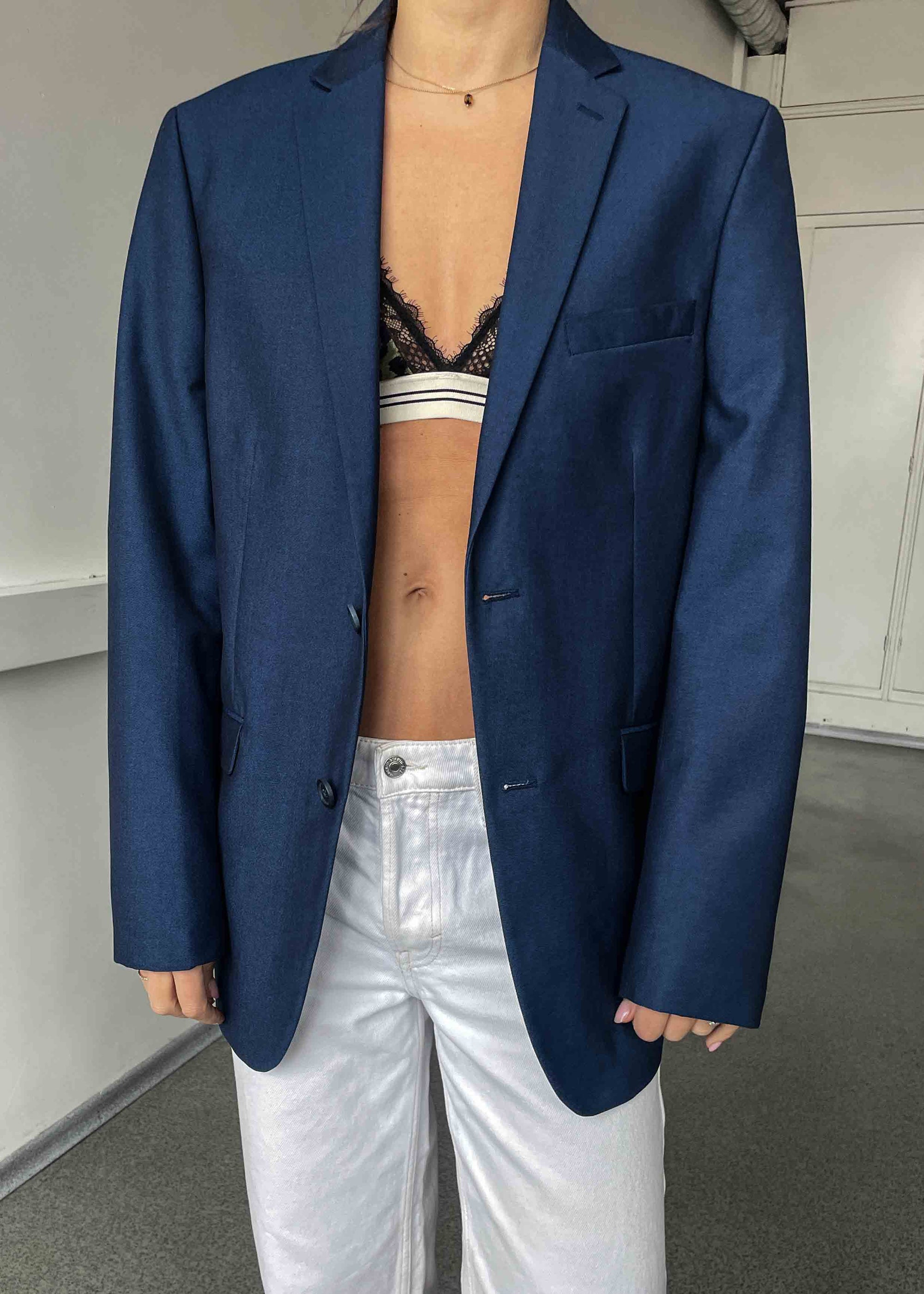 Vintage Royal Blue Oversized Blazer